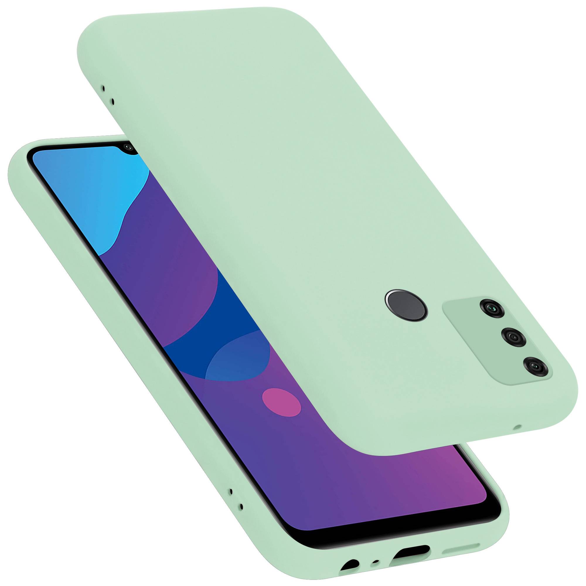Cadorabo Schutzhülle für Honor 9A Hülle in Grün Handyhülle Case Cover TPU Etui