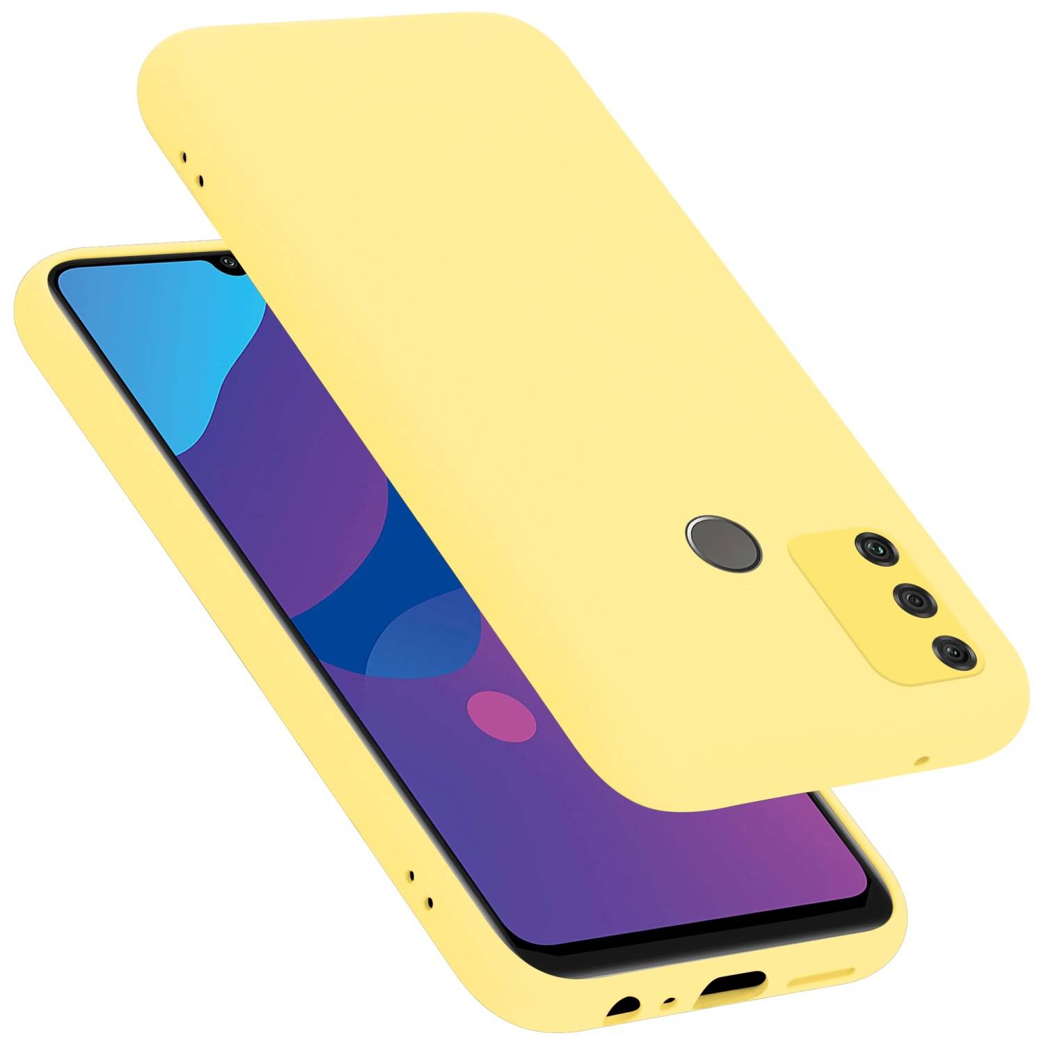 Cadorabo Schutzhülle für Honor 9A Hülle in Gelb Handyhülle Case Cover TPU Etui