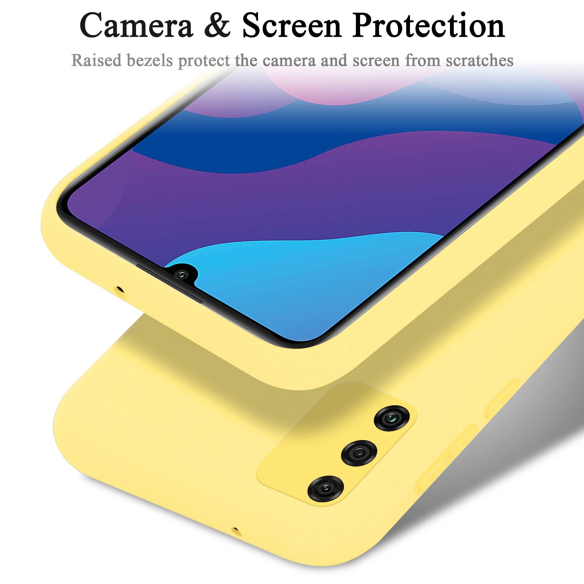 Cadorabo Schutzhülle für Honor 9A Hülle in Gelb Handyhülle Case Cover TPU Etui