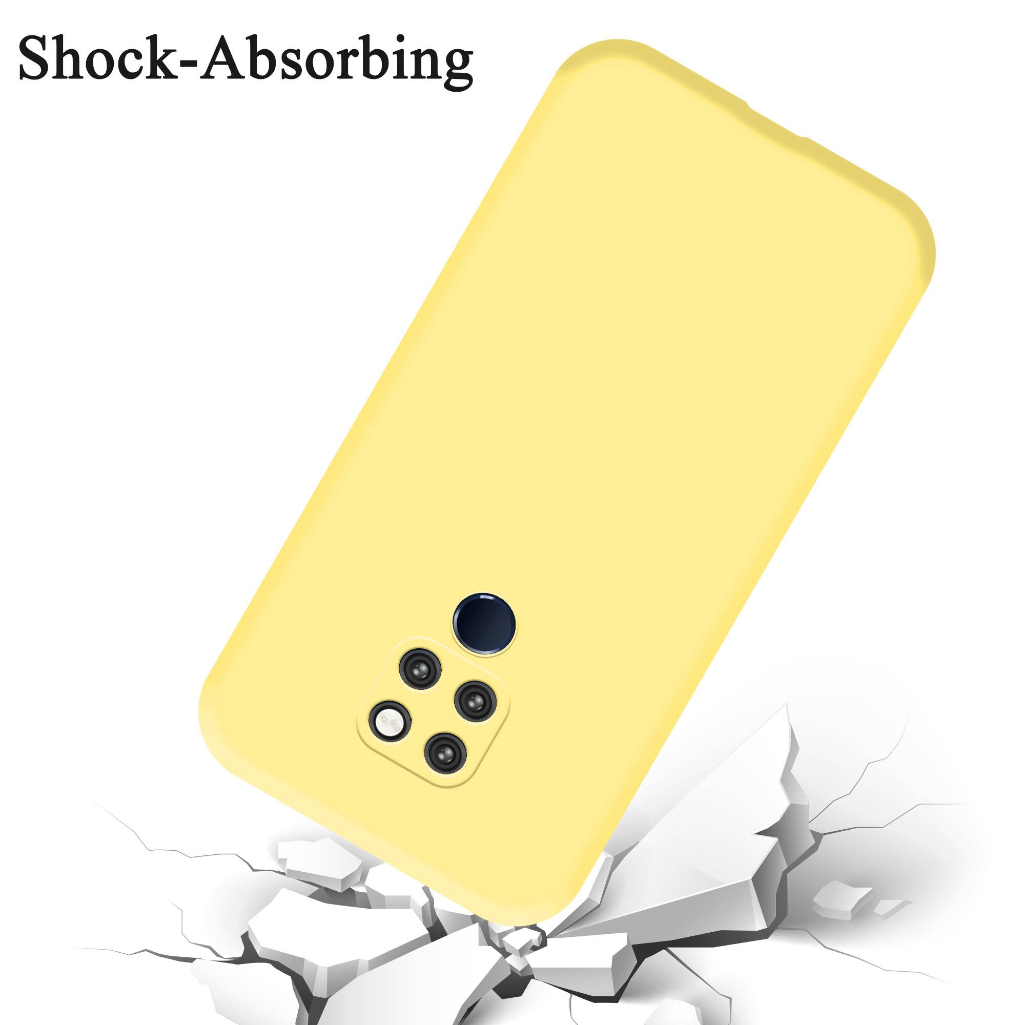 Cadorabo Schutzhülle für Huawei MATE 20 Hülle in Gelb Handyhülle Case Cover TPU Etui