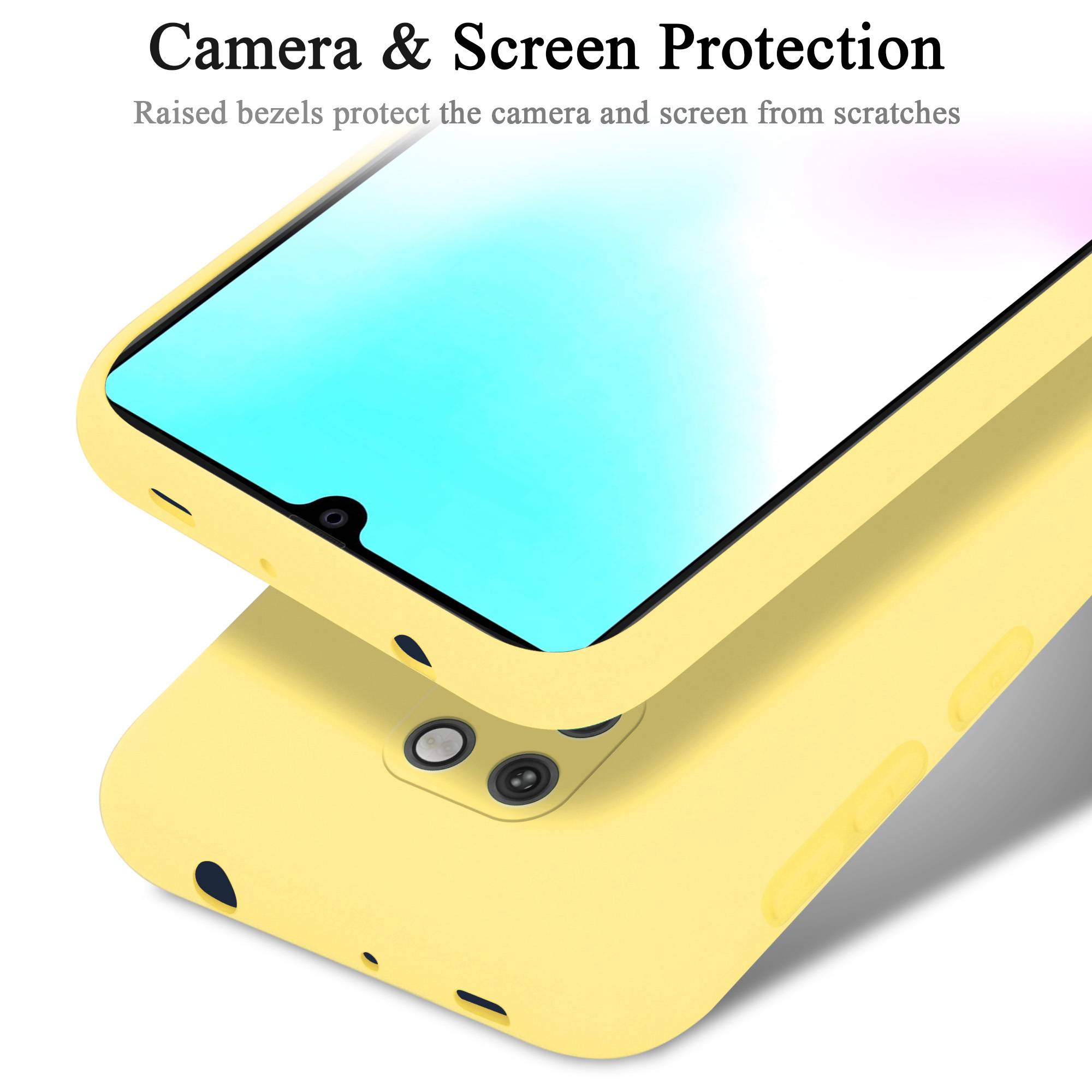 Cadorabo Schutzhülle für Huawei MATE 20 Hülle in Gelb Handyhülle Case Cover TPU Etui