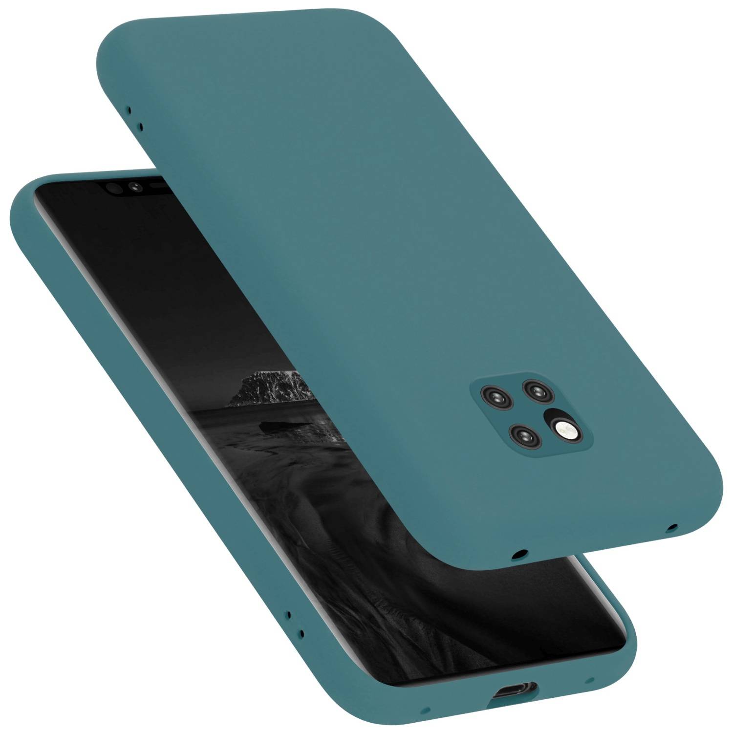 Cadorabo Schutzhülle für Huawei MATE 20 PRO Hülle in Grün Handyhülle Case Cover TPU Etui
