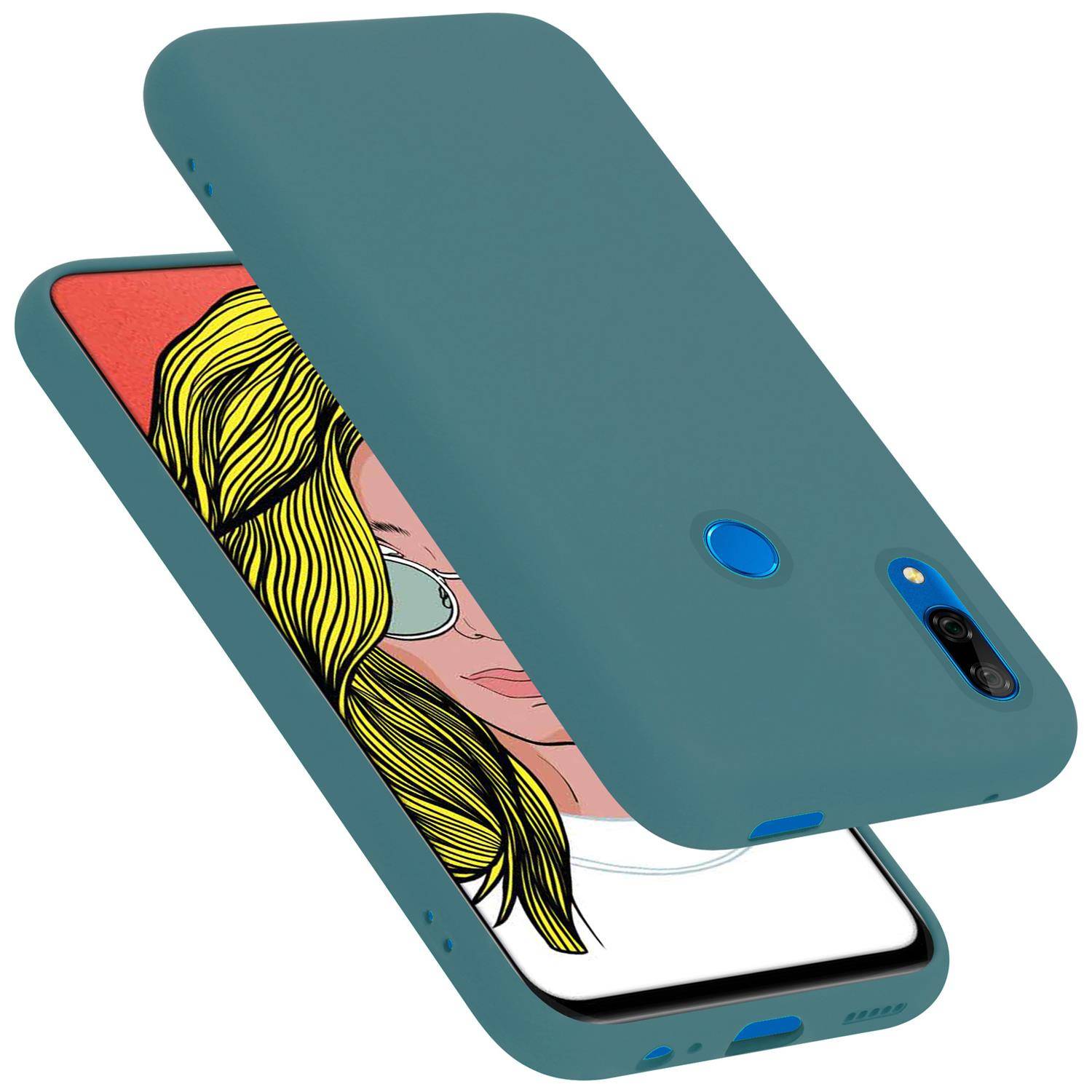 Cadorabo Schutzhülle für Huawei P SMART Z / Y9 PRIME 2019 / Enjoy 10 PLUS Hülle in Grün Handyhülle Case Cover TPU Etui