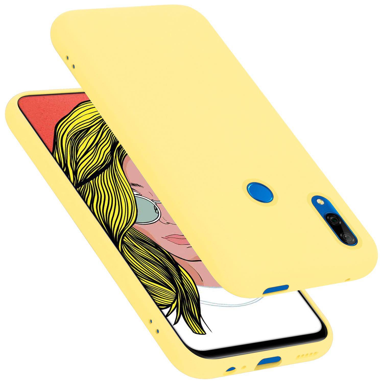 Cadorabo Schutzhülle für Huawei P SMART Z / Y9 PRIME 2019 / Enjoy 10 PLUS Hülle in Gelb Handyhülle Case Cover TPU Etui
