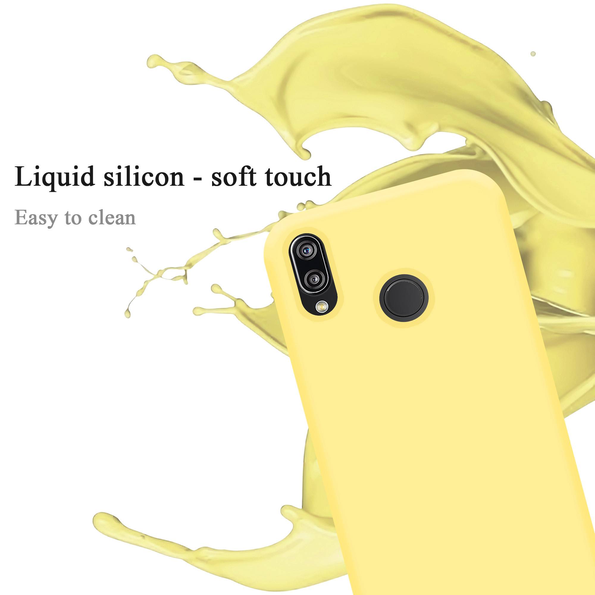 Cadorabo Schutzhülle für Huawei P20 LITE 2018 / NOVA 3E Hülle in Gelb Handyhülle Case Cover TPU Etui