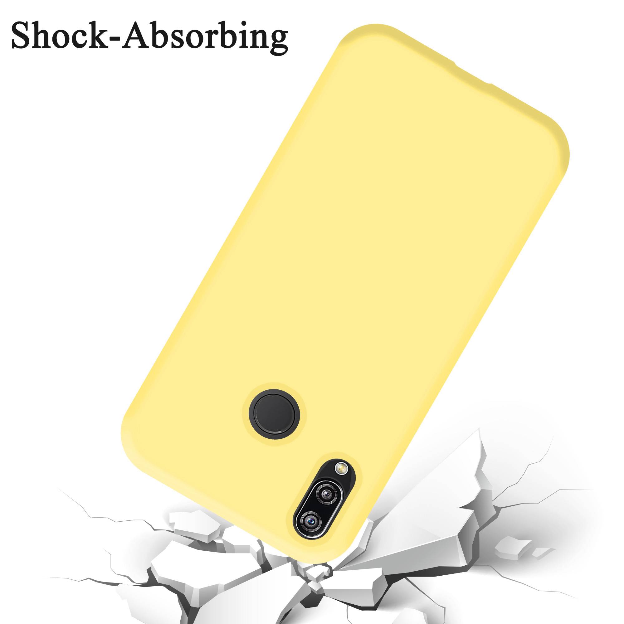 Cadorabo Schutzhülle für Huawei P20 LITE 2018 / NOVA 3E Hülle in Gelb Handyhülle Case Cover TPU Etui