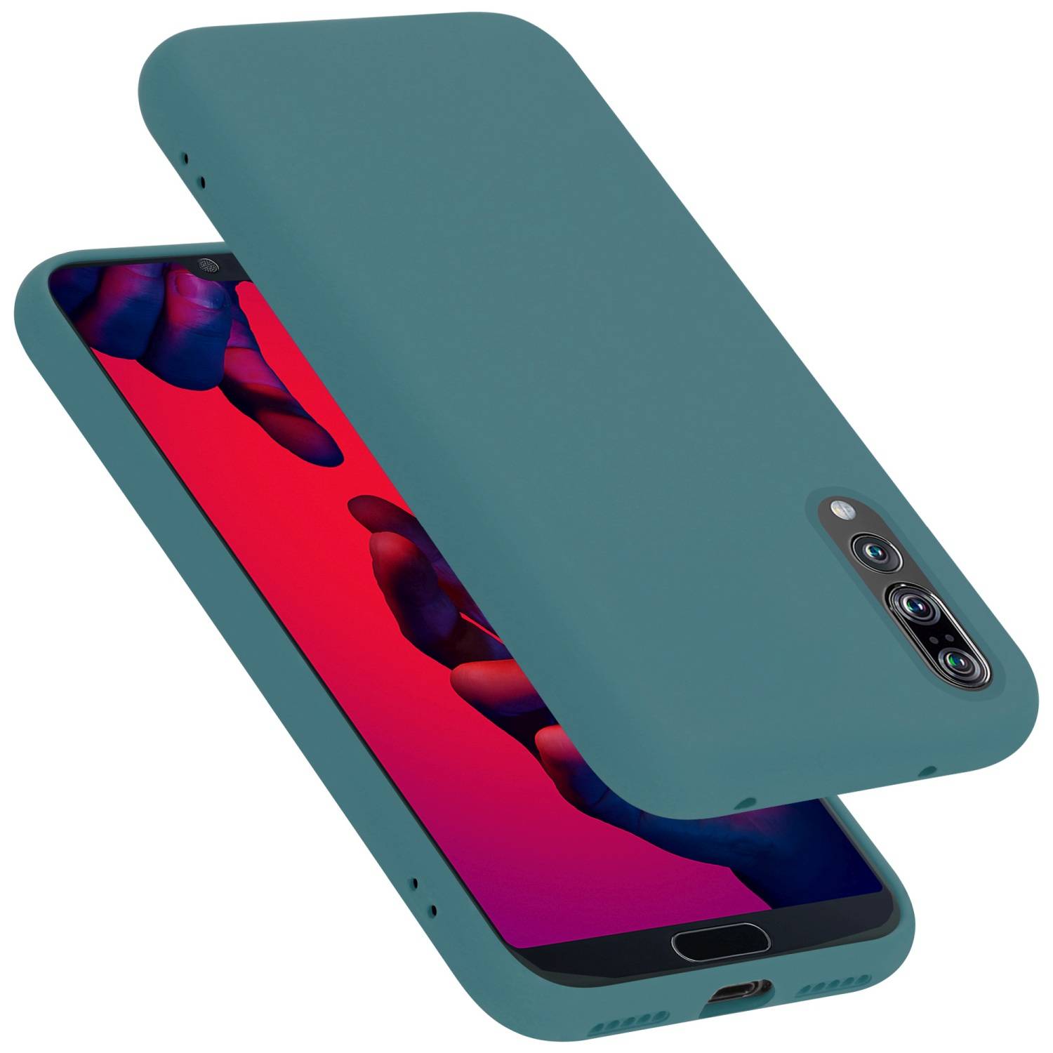 Cadorabo Schutzhülle für Huawei P20 PRO / P20 PLUS Hülle in Grün Handyhülle Case Cover TPU Etui