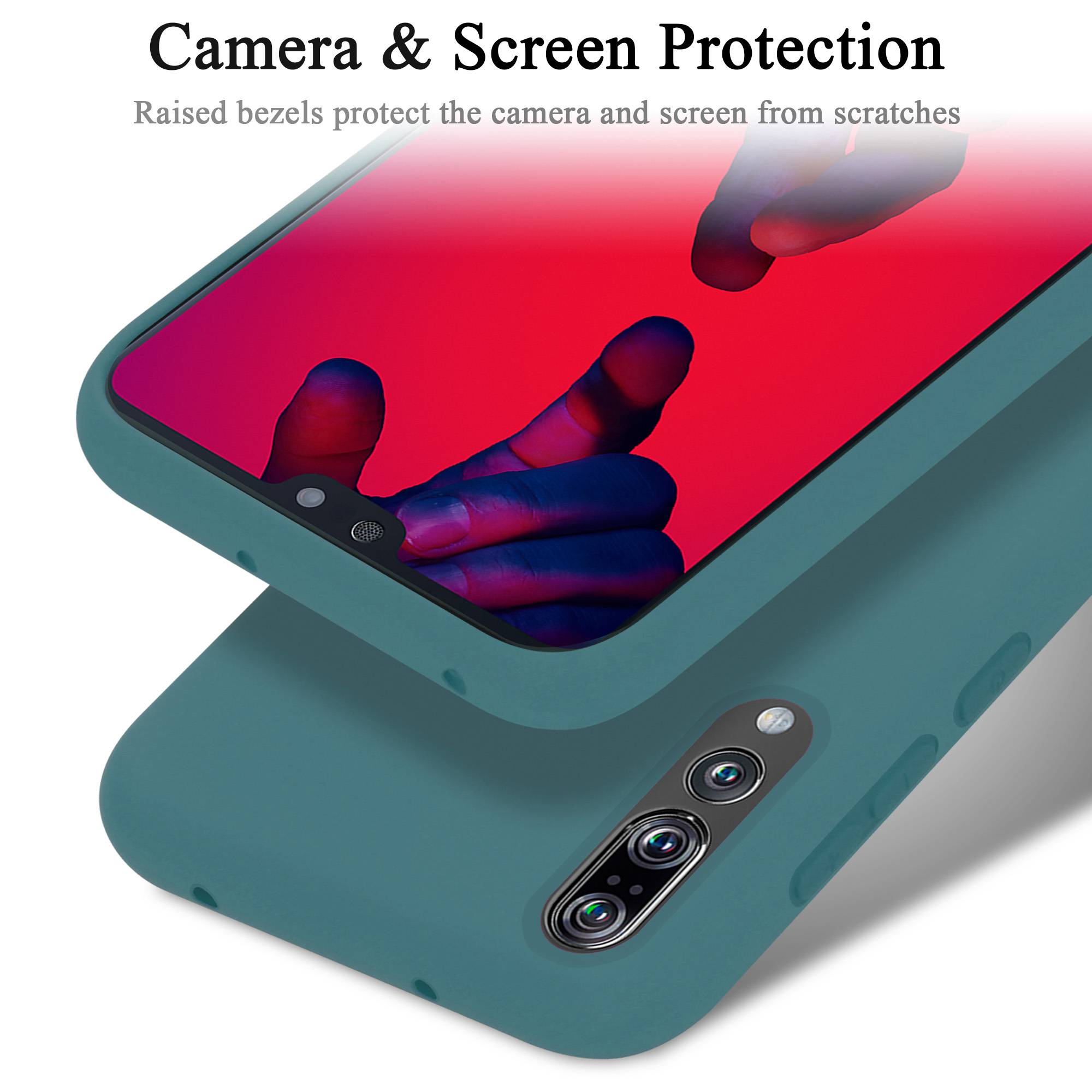 Cadorabo Schutzhülle für Huawei P20 PRO / P20 PLUS Hülle in Grün Handyhülle Case Cover TPU Etui