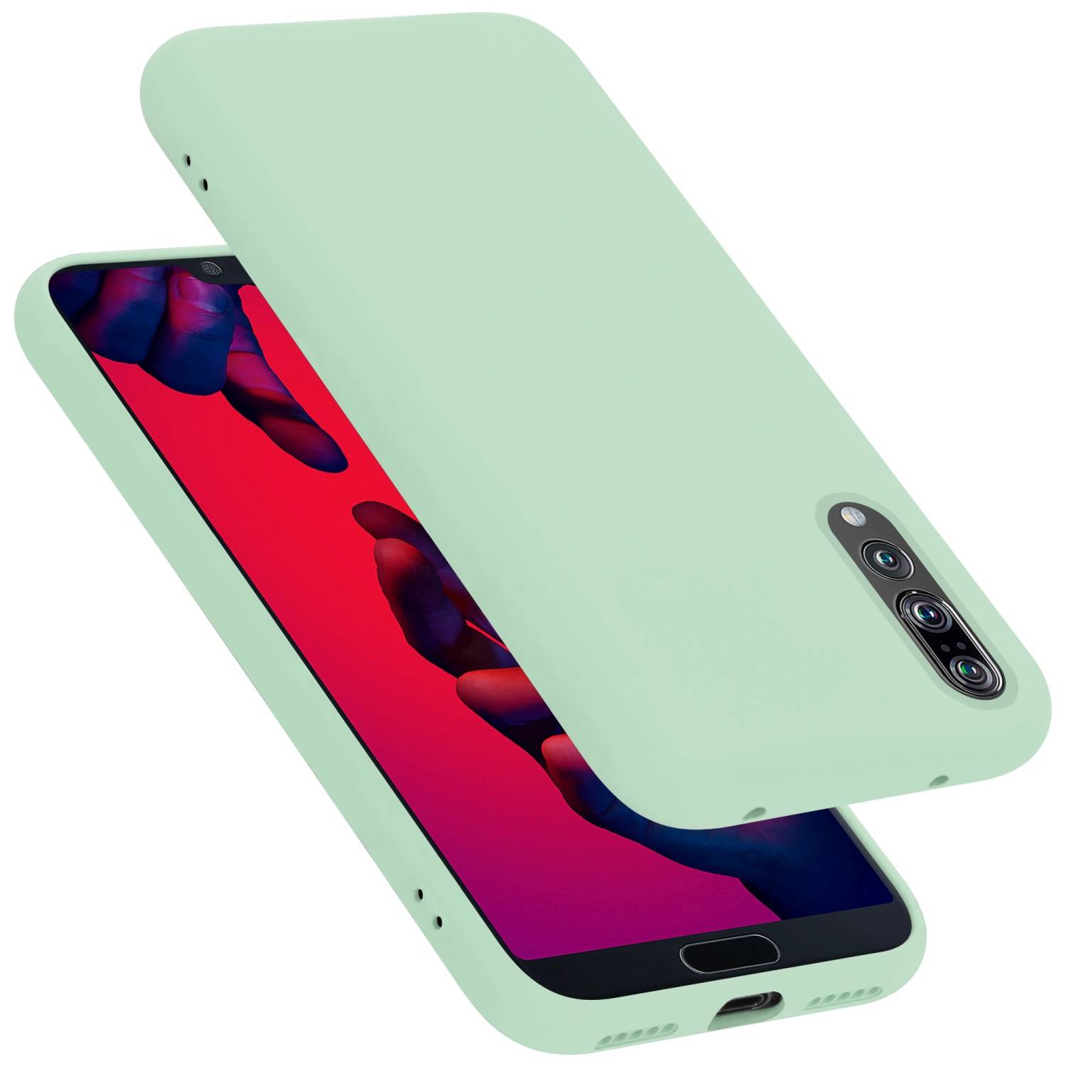 Cadorabo Schutzhülle für Huawei P20 PRO / P20 PLUS Hülle in Grün Handyhülle Case Cover TPU Etui