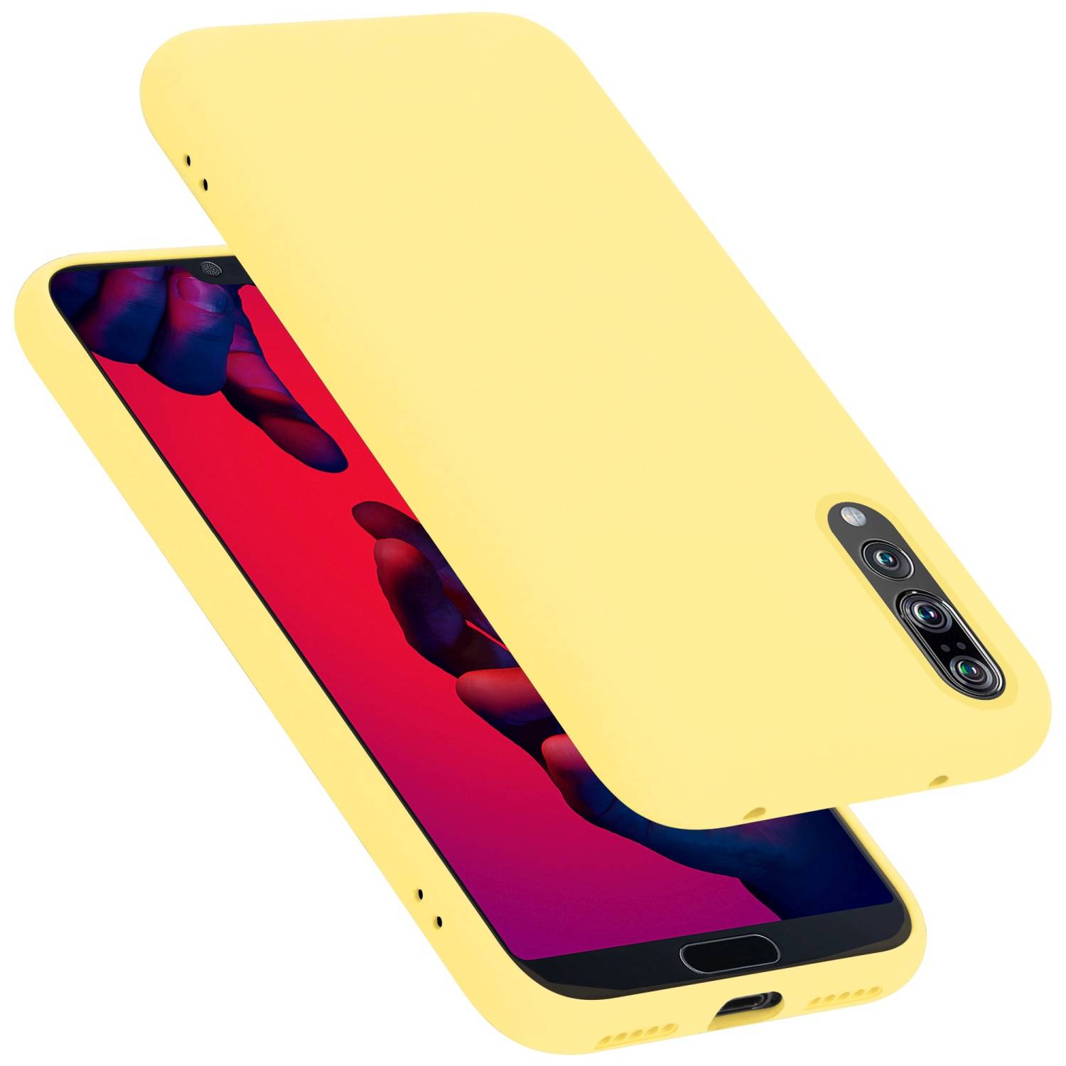 Cadorabo Schutzhülle für Huawei P20 PRO / P20 PLUS Hülle in Gelb Handyhülle Case Cover TPU Etui