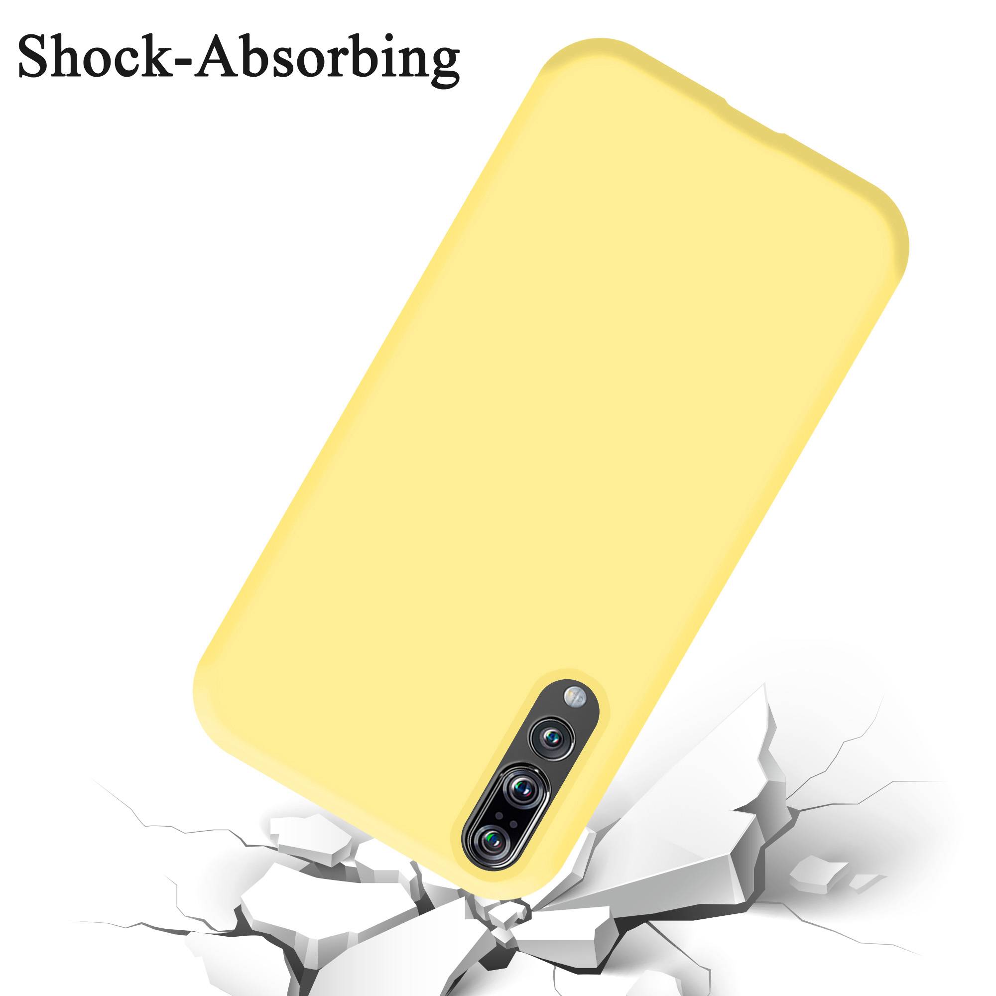 Cadorabo Schutzhülle für Huawei P20 PRO / P20 PLUS Hülle in Gelb Handyhülle Case Cover TPU Etui