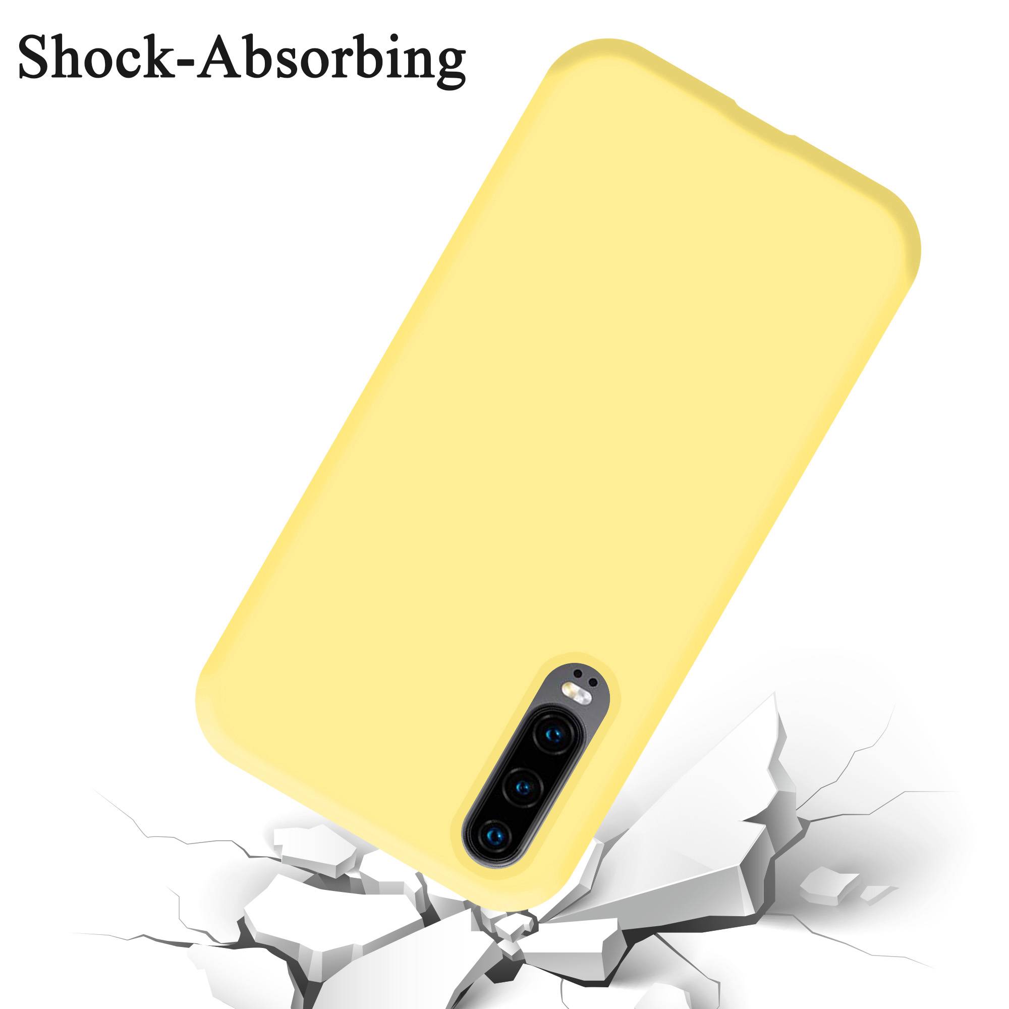 Cadorabo Schutzhülle für Huawei P30 Hülle in Gelb Handyhülle Case Cover TPU Etui