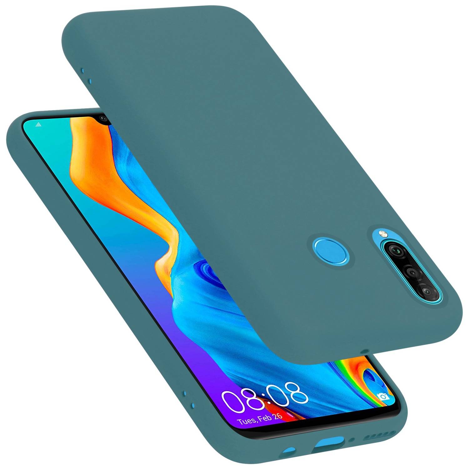 Cadorabo Schutzhülle für Huawei P30 LITE Hülle in Grün Handyhülle Case Cover TPU Etui