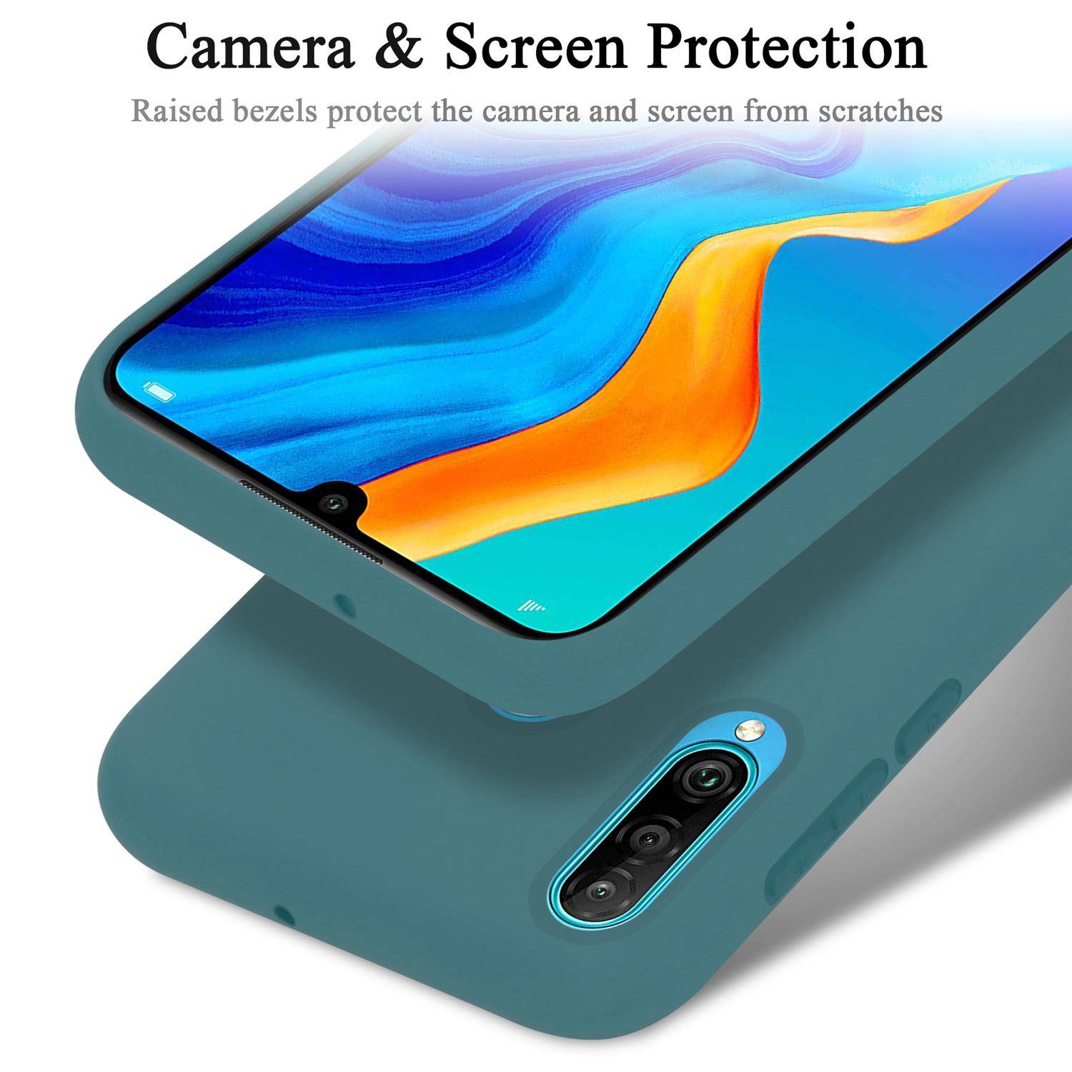 Cadorabo Schutzhülle für Huawei P30 LITE Hülle in Grün Handyhülle Case Cover TPU Etui