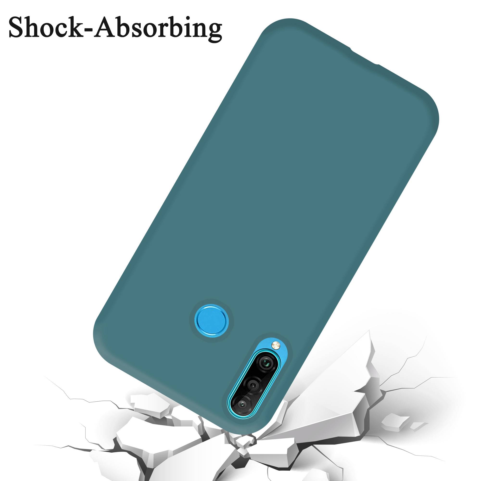 Cadorabo Schutzhülle für Huawei P30 LITE Hülle in Grün Handyhülle Case Cover TPU Etui