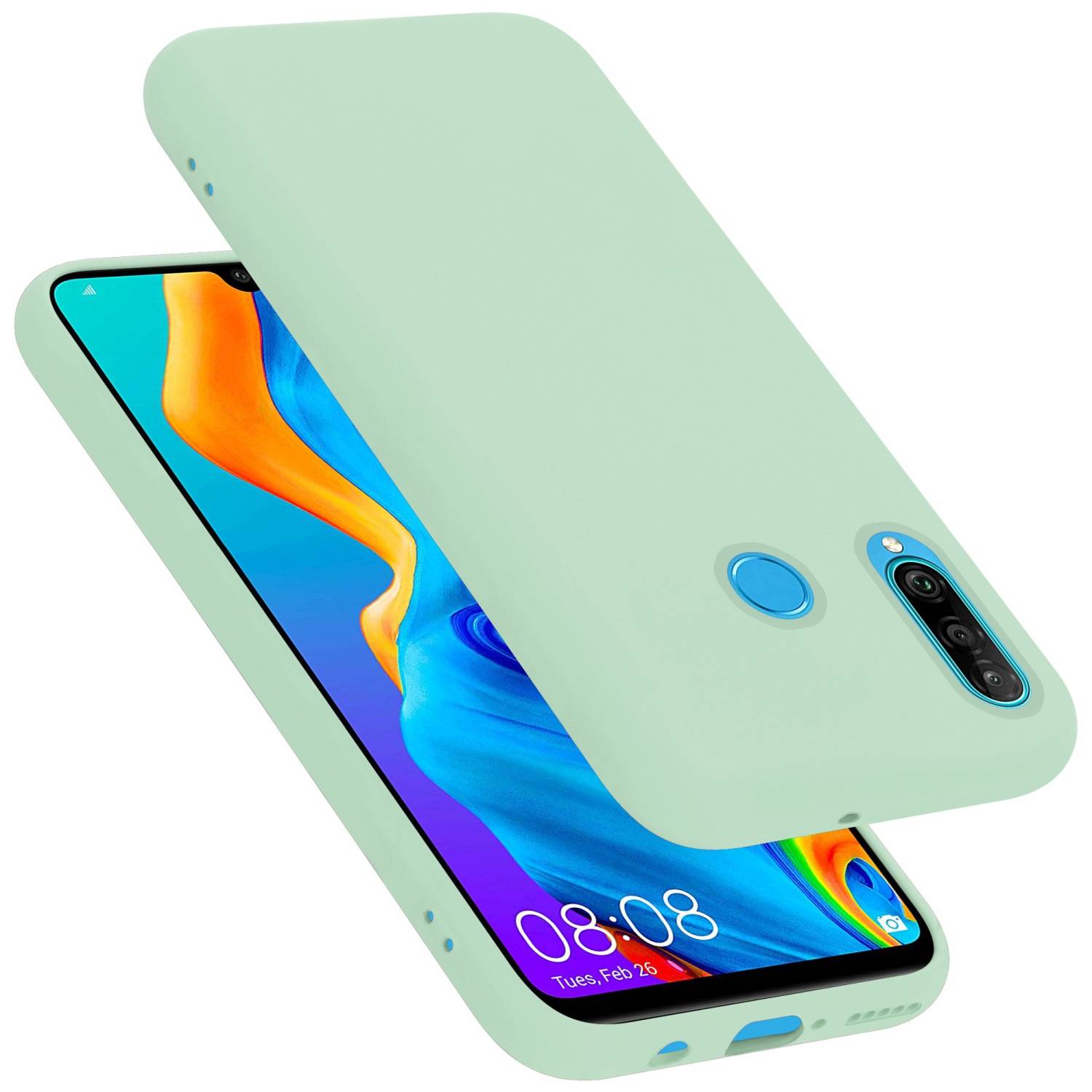 Cadorabo Schutzhülle für Huawei P30 LITE Hülle in Grün Handyhülle Case Cover TPU Etui