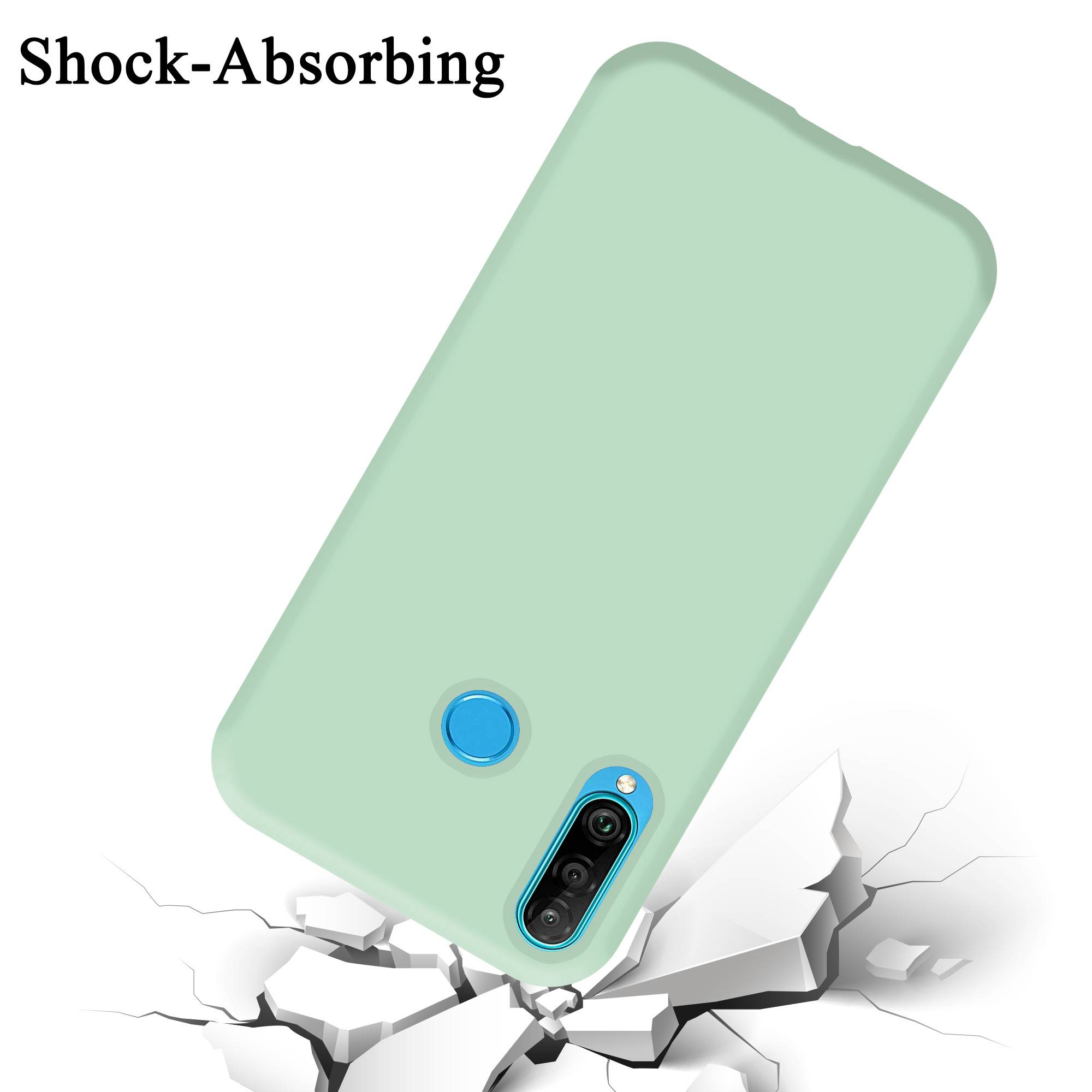 Cadorabo Schutzhülle für Huawei P30 LITE Hülle in Grün Handyhülle Case Cover TPU Etui