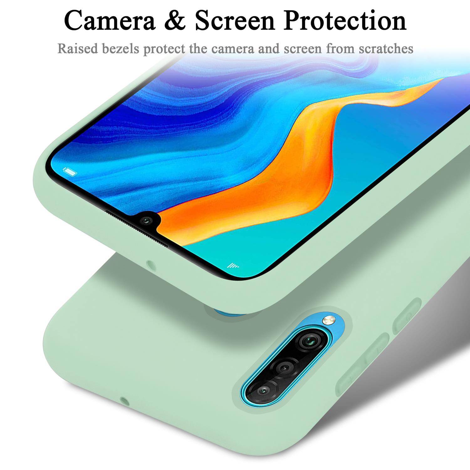 Cadorabo Schutzhülle für Huawei P30 LITE Hülle in Grün Handyhülle Case Cover TPU Etui