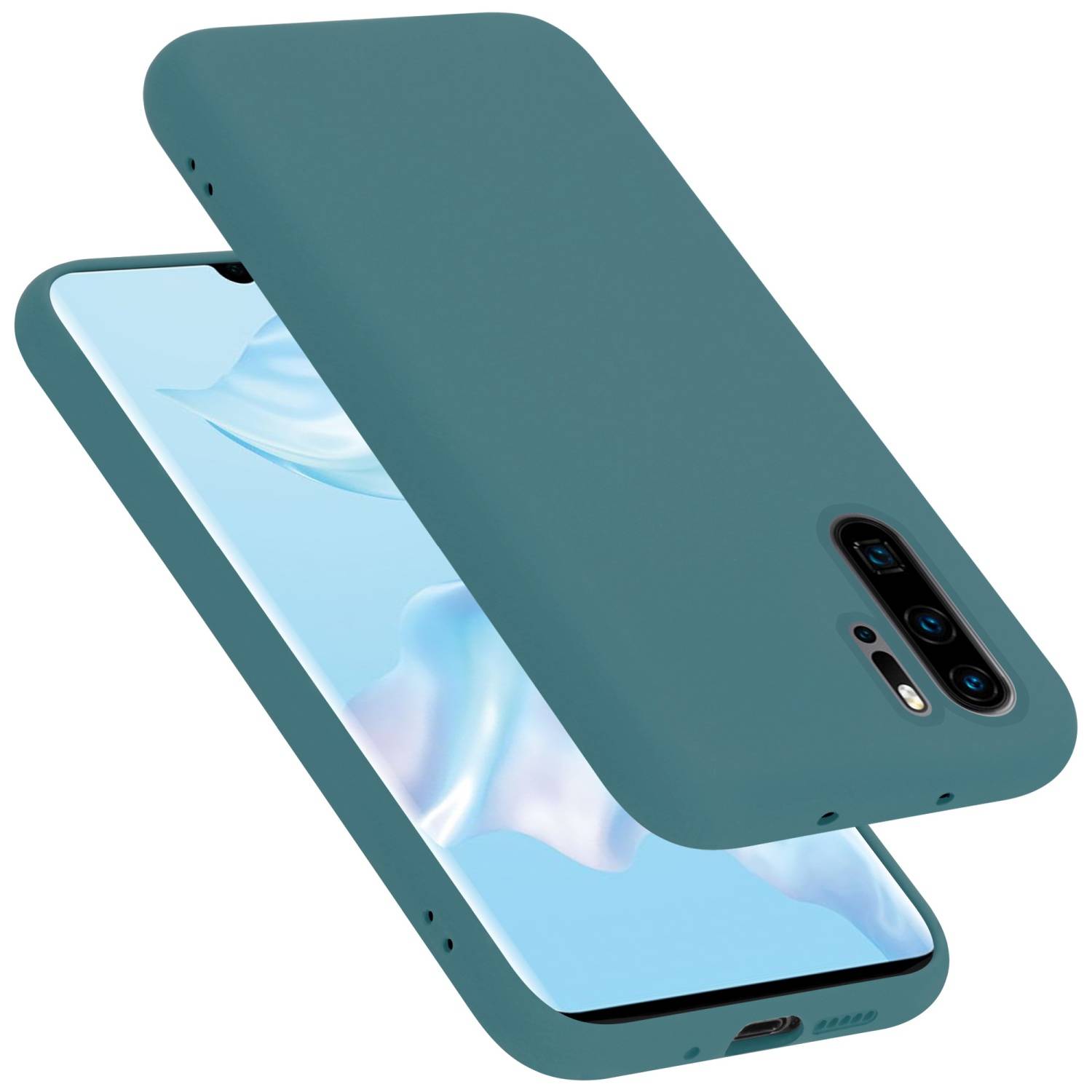 Cadorabo Schutzhülle für Huawei P30 PRO Hülle in Grün Handyhülle Case Cover TPU Etui