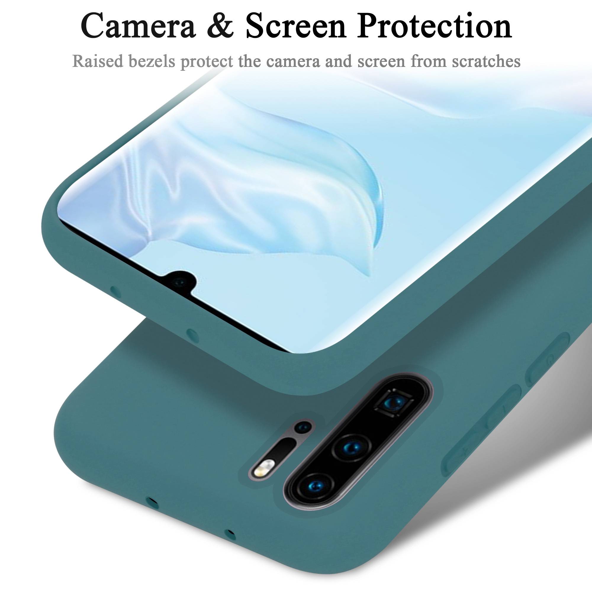 Cadorabo Schutzhülle für Huawei P30 PRO Hülle in Grün Handyhülle Case Cover TPU Etui
