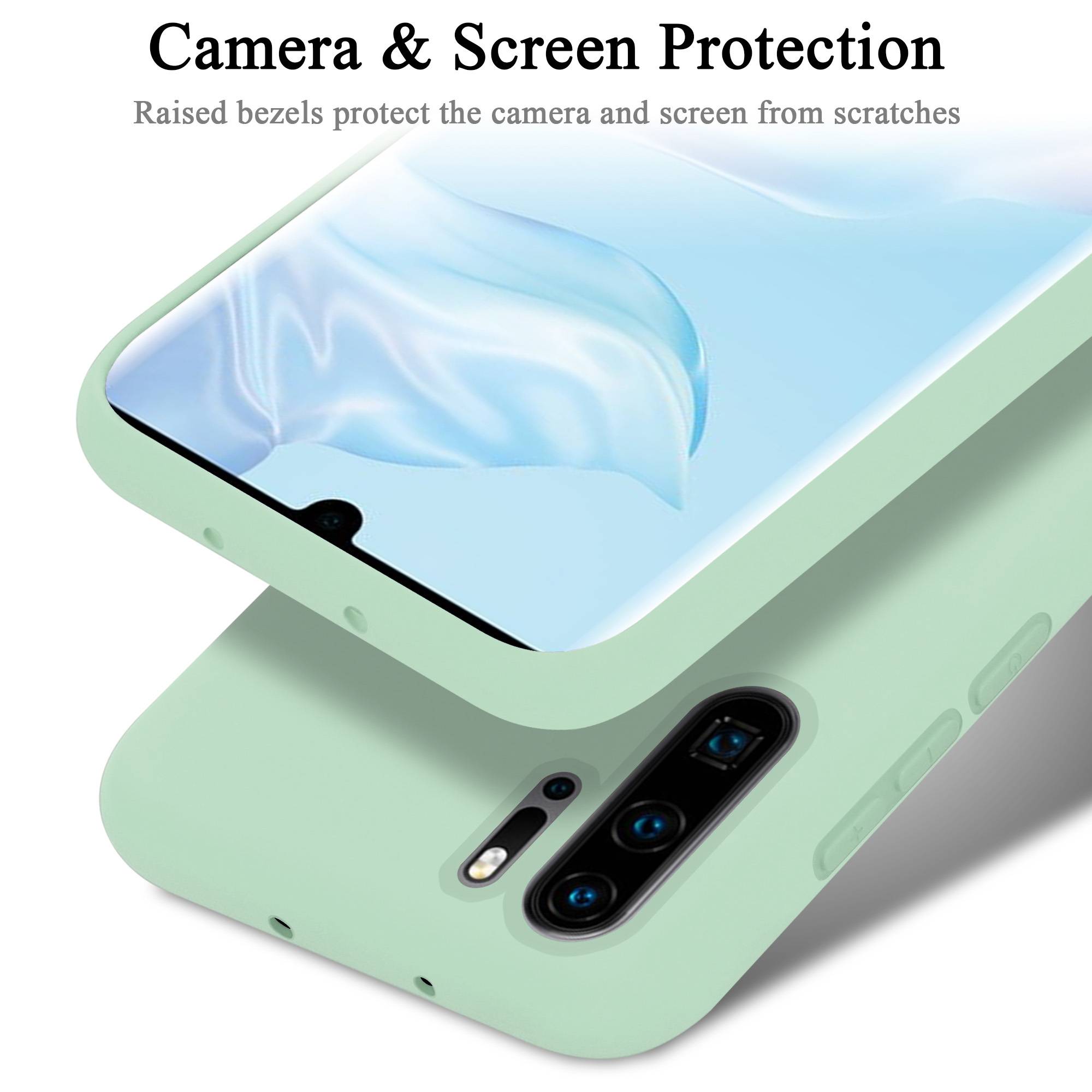 Cadorabo Schutzhülle für Huawei P30 PRO Hülle in Grün Handyhülle Case Cover TPU Etui