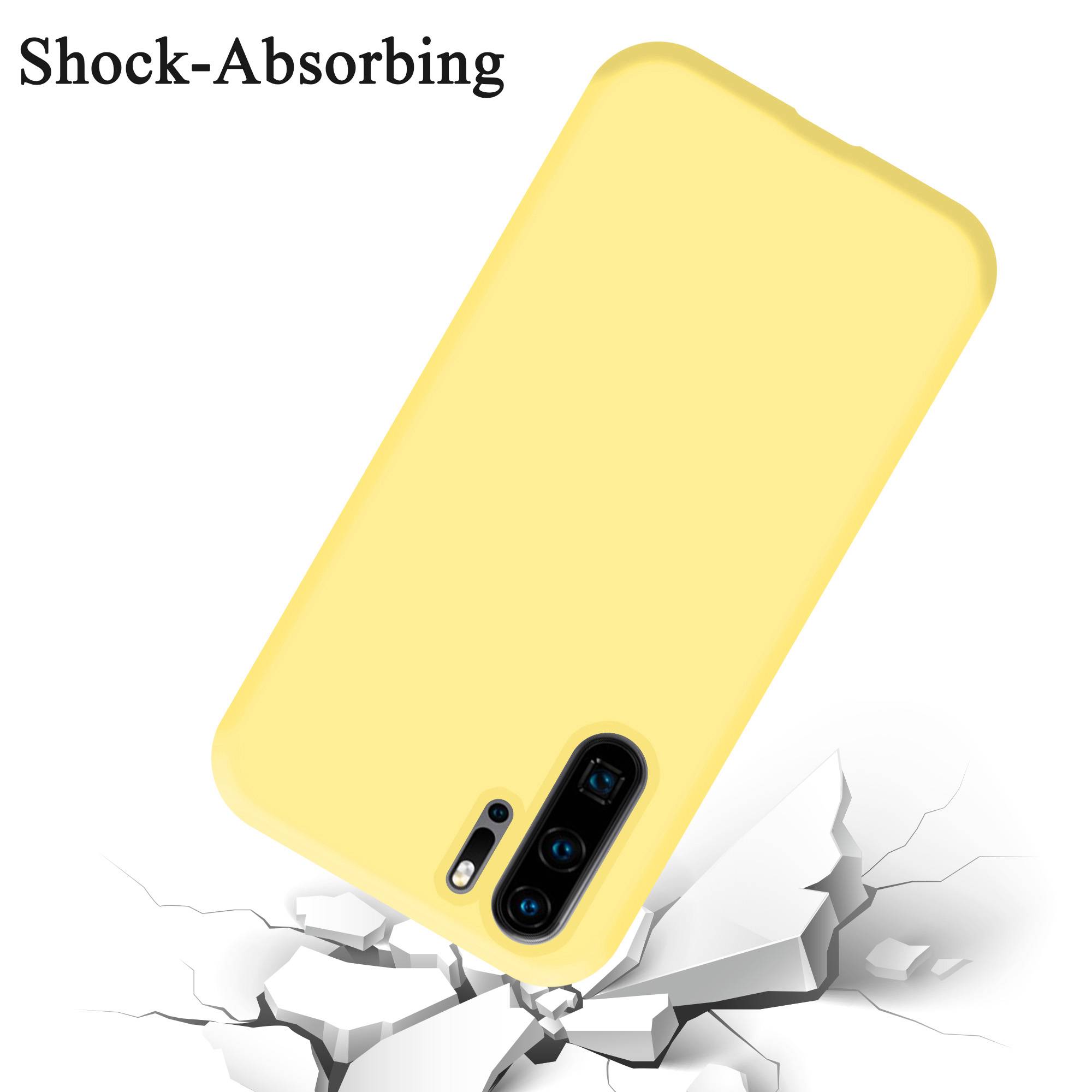 Cadorabo Schutzhülle für Huawei P30 PRO Hülle in Gelb Handyhülle Case Cover TPU Etui