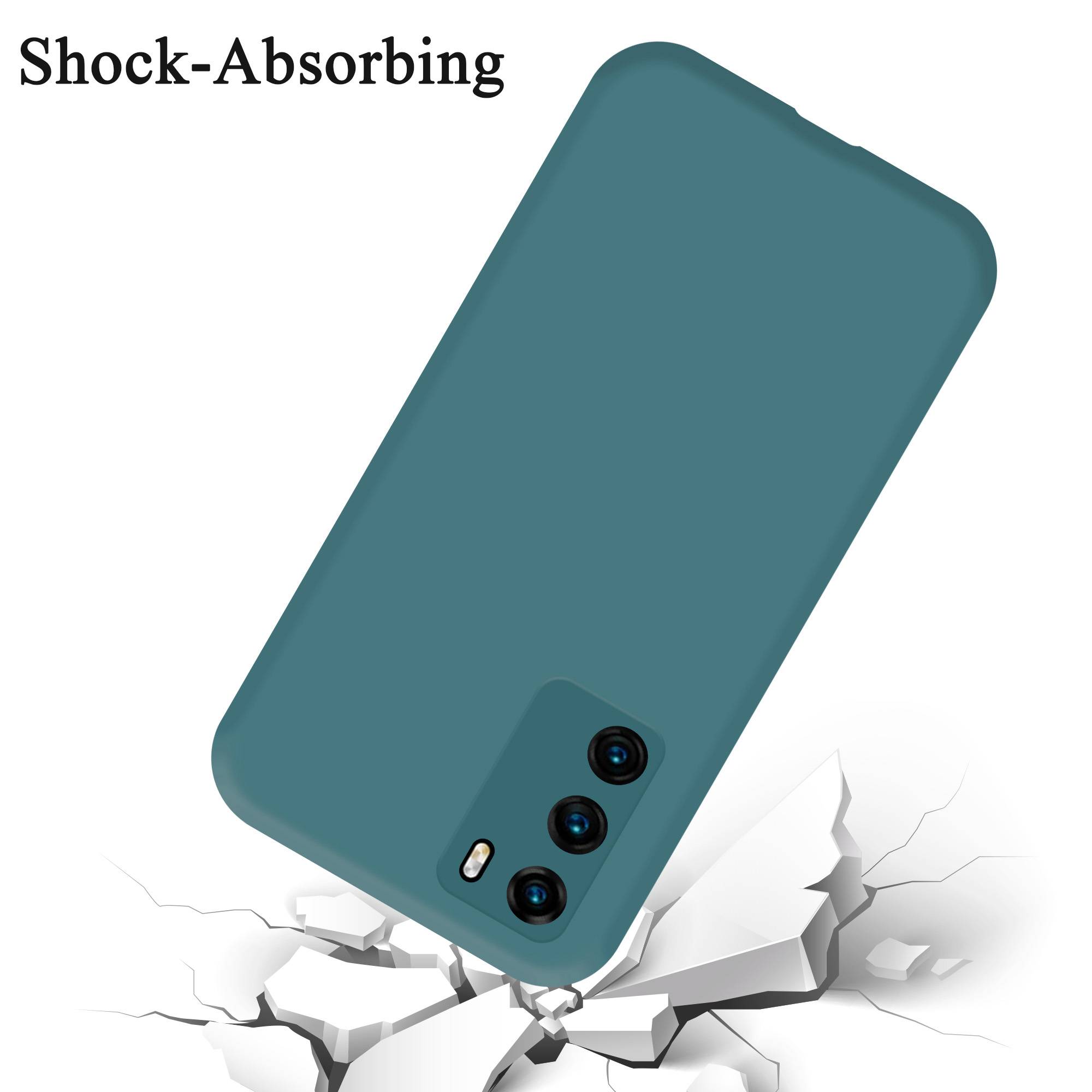 Cadorabo Schutzhülle für Huawei P40 Hülle in Grün Handyhülle Case Cover TPU Etui