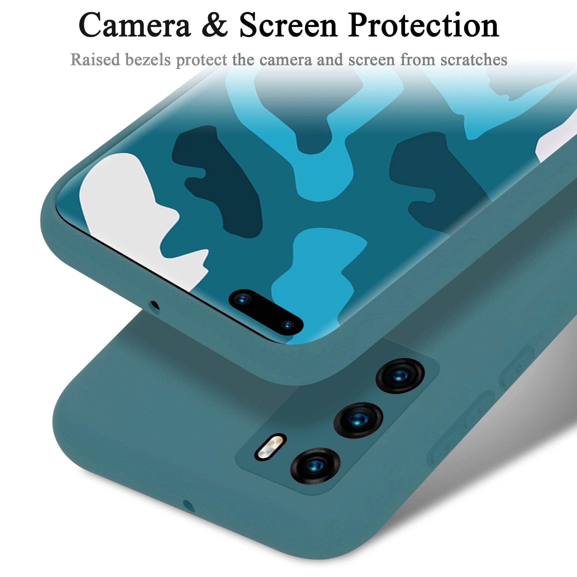 Cadorabo Schutzhülle für Huawei P40 Hülle in Grün Handyhülle Case Cover TPU Etui