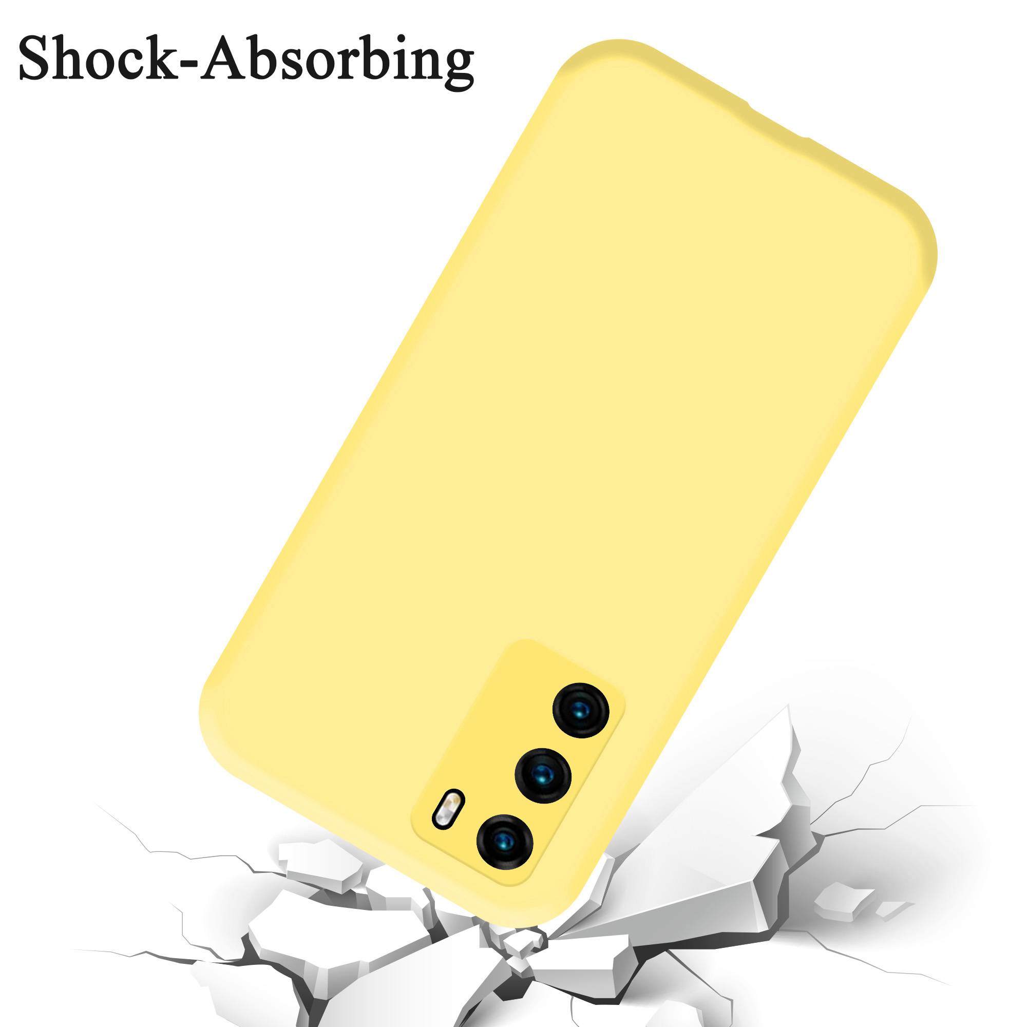 Cadorabo Schutzhülle für Huawei P40 Hülle in Gelb Handyhülle Case Cover TPU Etui
