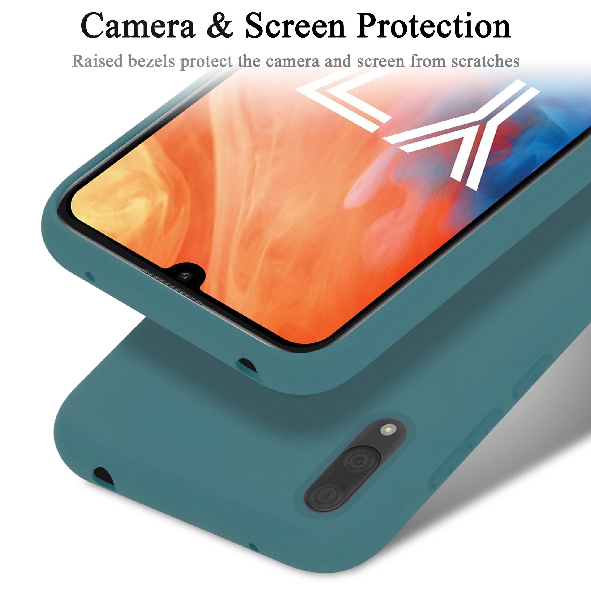 Cadorabo Schutzhülle für Huawei Y7 2019 / Y7 PRIME 2019 Hülle in Grün Handyhülle Case Cover TPU Etui