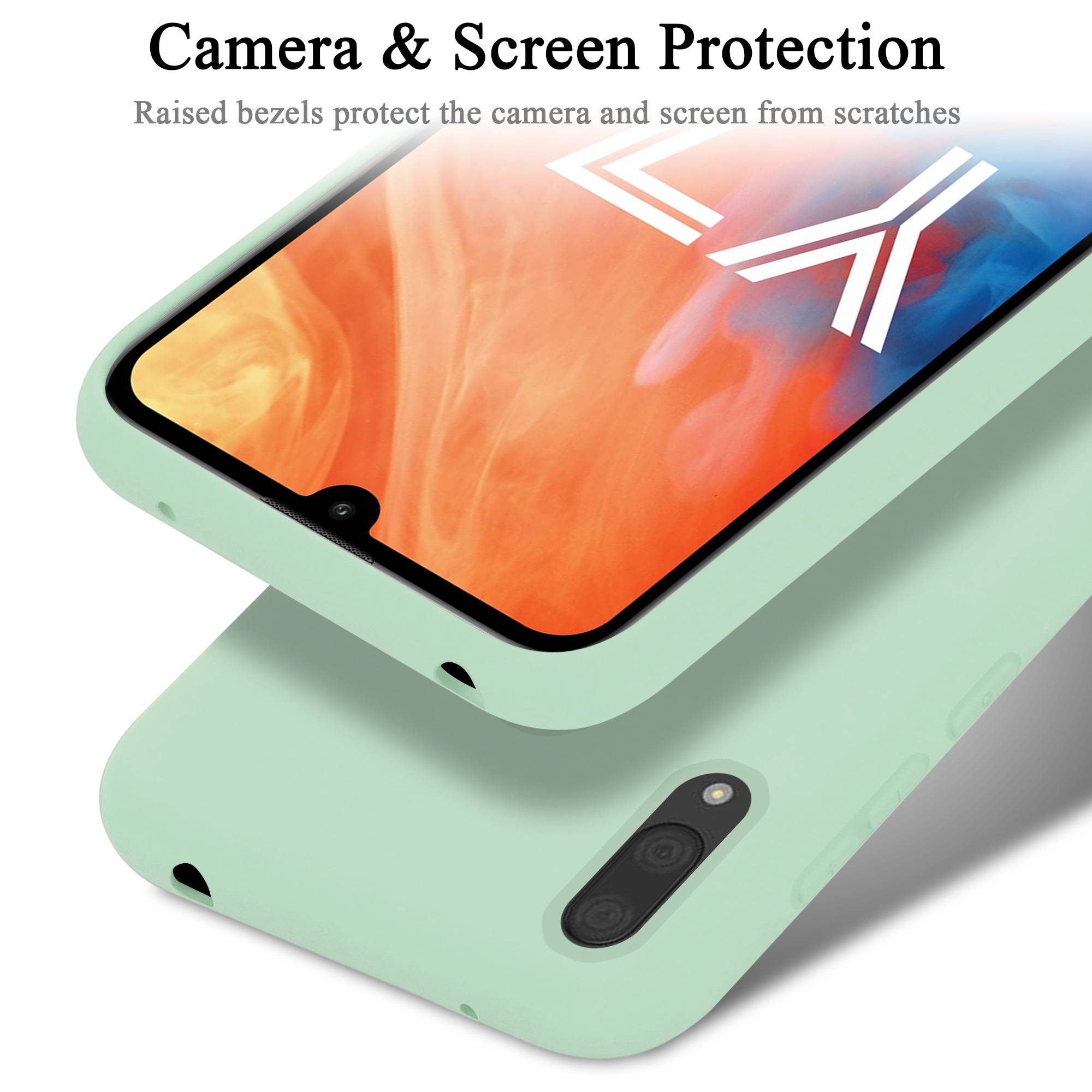 Cadorabo Schutzhülle für Huawei Y7 2019 / Y7 PRIME 2019 Hülle in Grün Handyhülle Case Cover TPU Etui