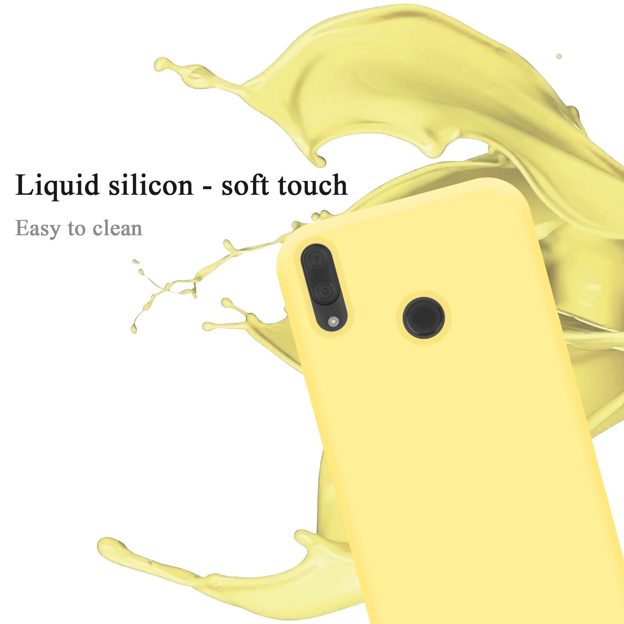 Cadorabo Schutzhülle für Huawei Y7 2019 / Y7 PRIME 2019 Hülle in Gelb Handyhülle Case Cover TPU Etui