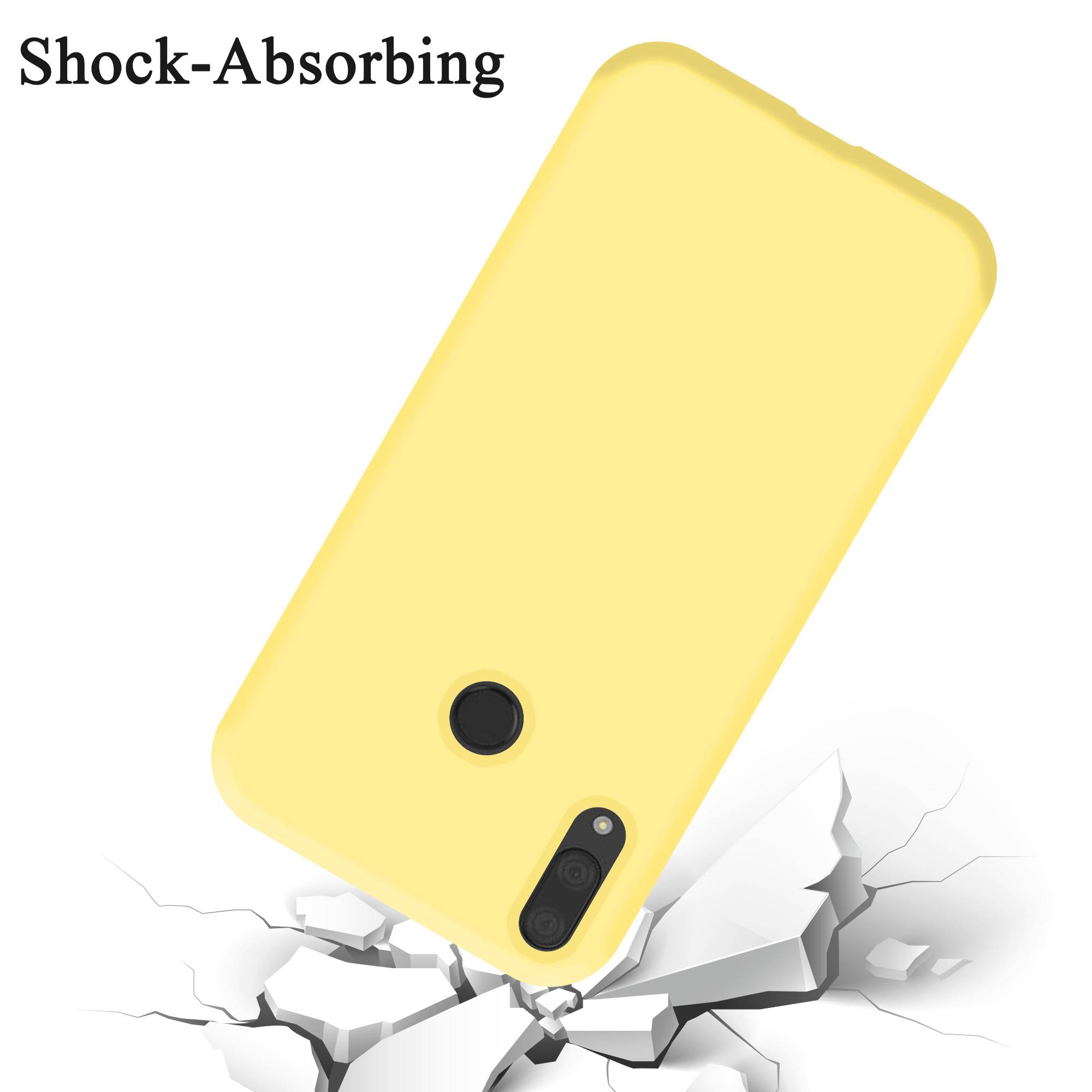 Cadorabo Schutzhülle für Huawei Y7 2019 / Y7 PRIME 2019 Hülle in Gelb Handyhülle Case Cover TPU Etui