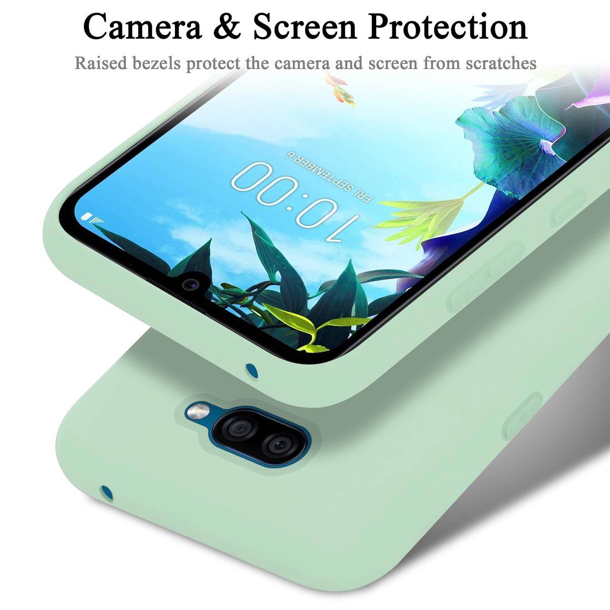 Cadorabo Schutzhülle für LG K40S Hülle in Grün Handyhülle Case Cover TPU Etui