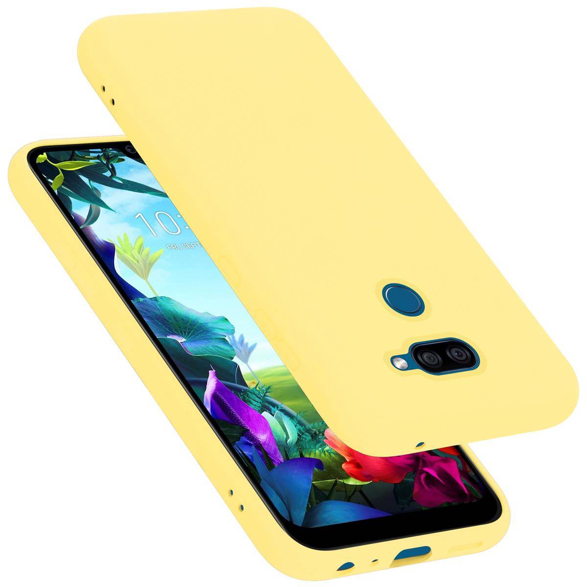 Cadorabo Schutzhülle für LG K40S Hülle in Gelb Handyhülle Case Cover TPU Etui