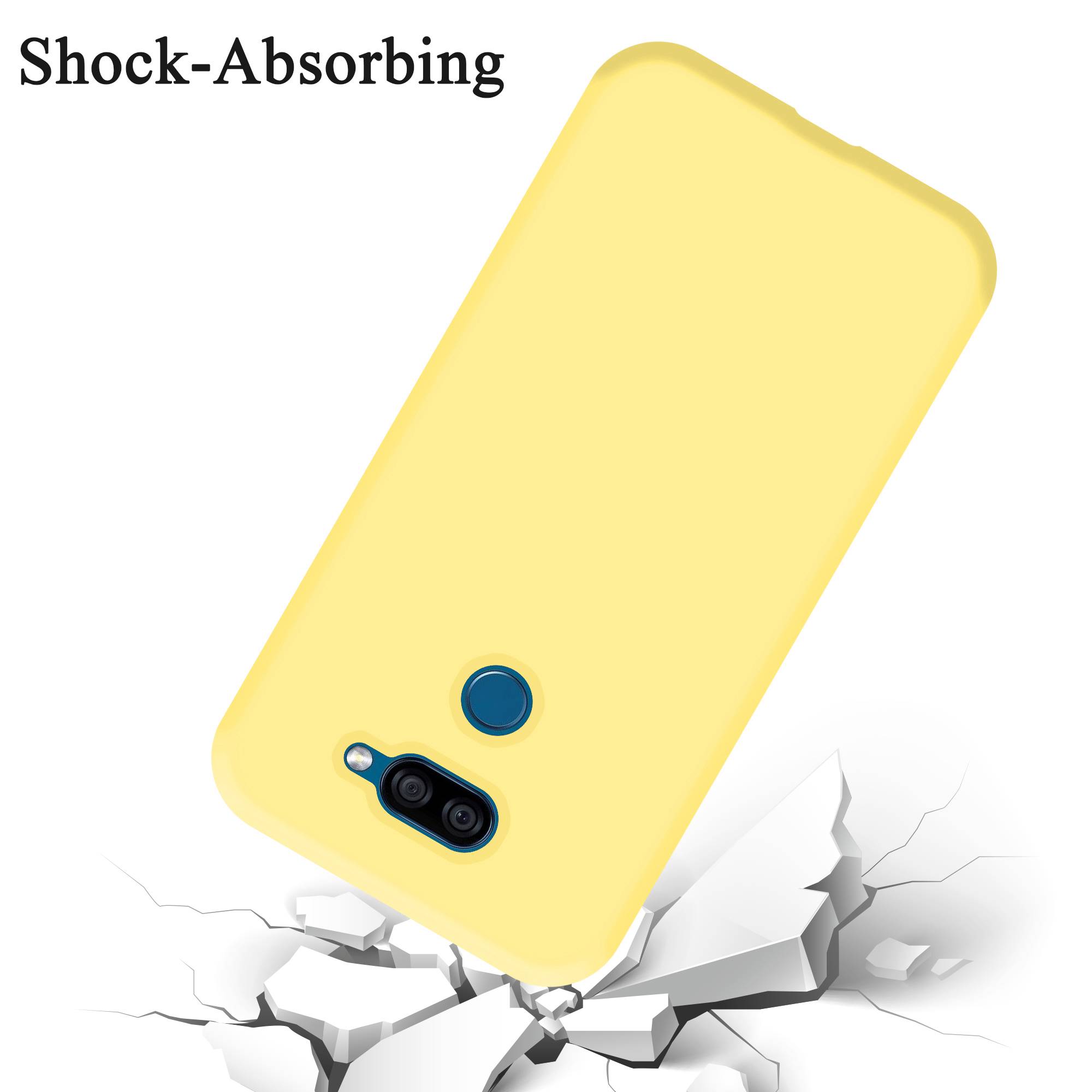 Cadorabo Schutzhülle für LG K40S Hülle in Gelb Handyhülle Case Cover TPU Etui