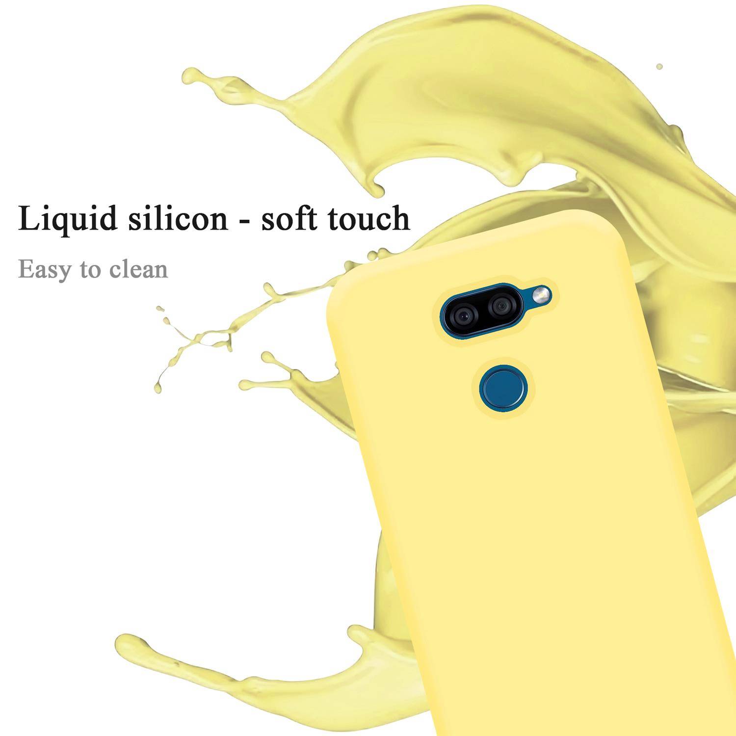Cadorabo Schutzhülle für LG K40S Hülle in Gelb Handyhülle Case Cover TPU Etui