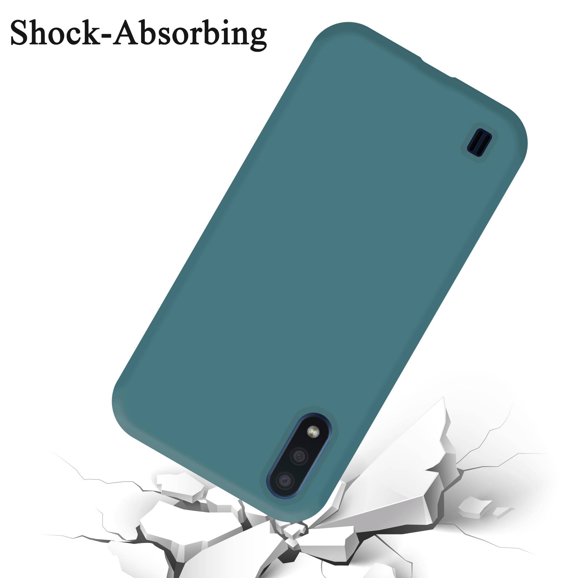 Cadorabo Schutzhülle für Samsung Galaxy A01 Hülle in Grün Handyhülle Case Cover TPU Etui