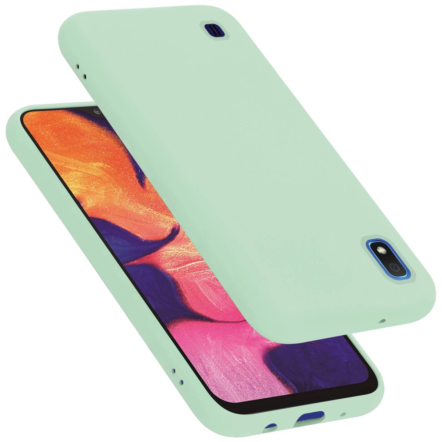 Cadorabo Schutzhülle für Samsung Galaxy A10 / M10 Hülle in Grün Handyhülle Case Cover TPU Etui