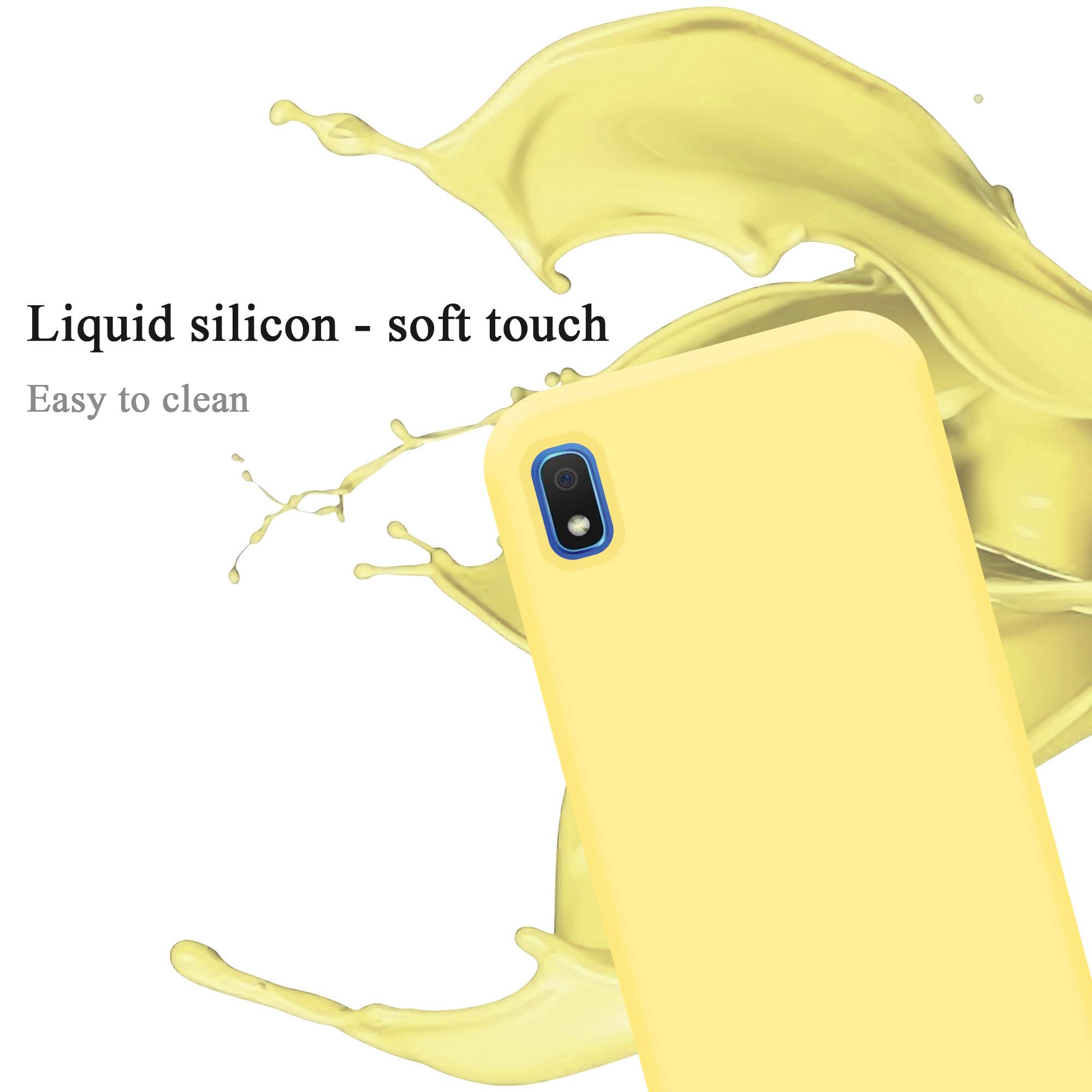 Cadorabo Schutzhülle für Samsung Galaxy A10 / M10 Hülle in Gelb Handyhülle Case Cover TPU Etui
