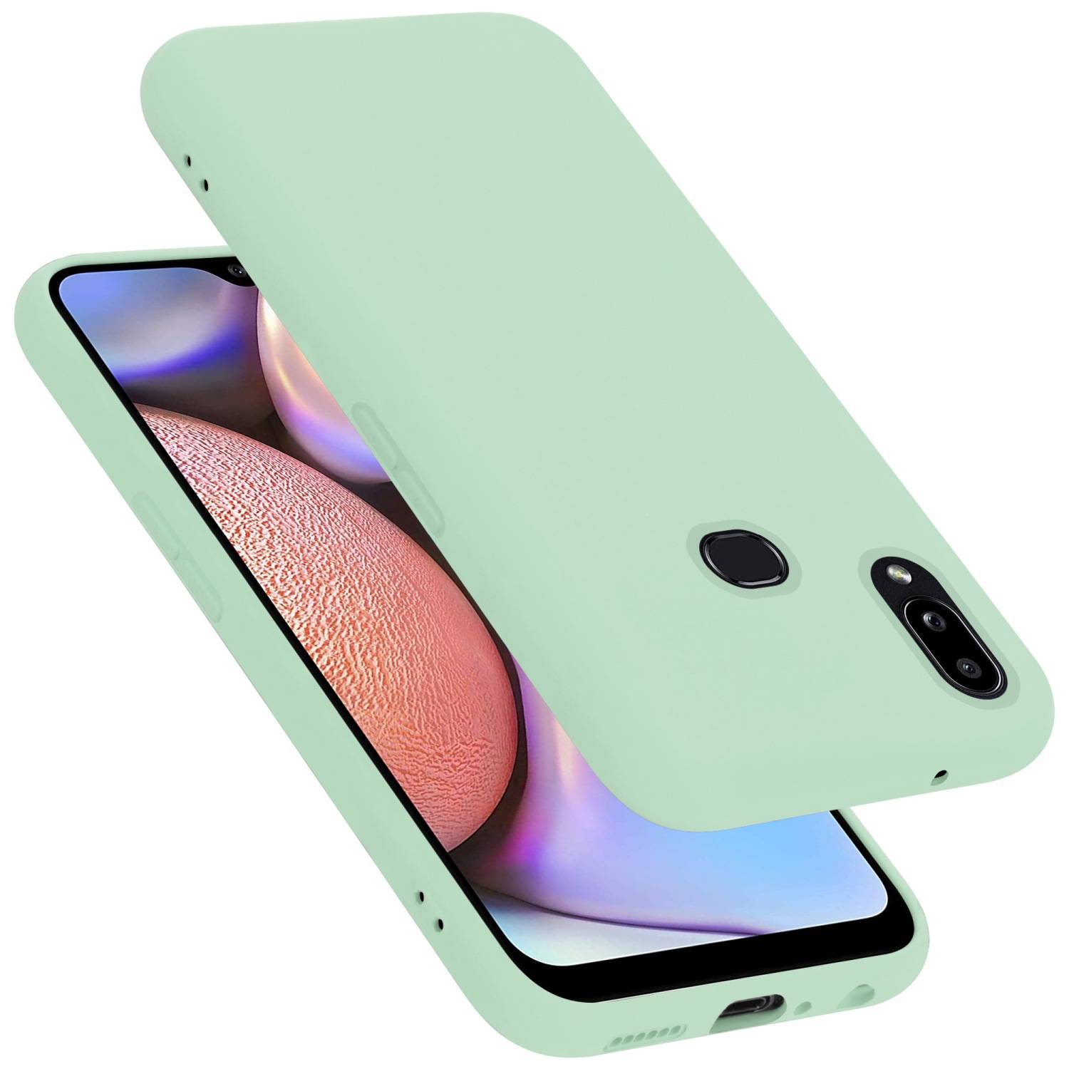 Cadorabo Schutzhülle für Samsung Galaxy A10s / M01s Hülle in Grün Handyhülle Case Cover TPU Etui