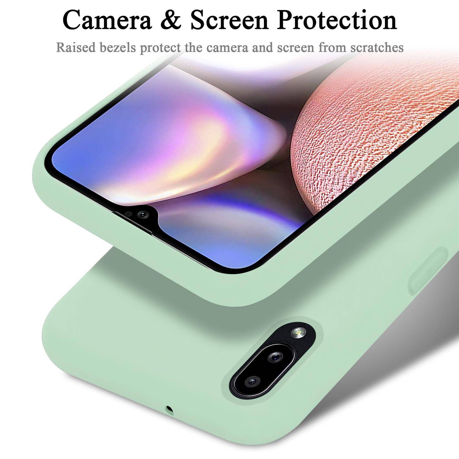 Cadorabo Schutzhülle für Samsung Galaxy A10s / M01s Hülle in Grün Handyhülle Case Cover TPU Etui