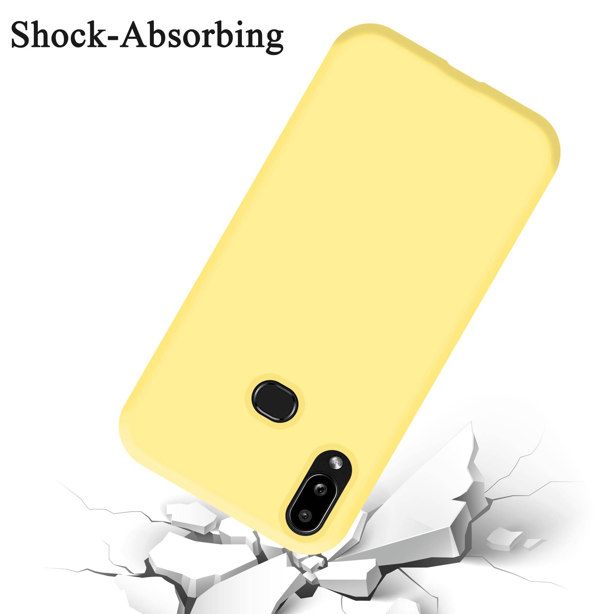 Cadorabo Schutzhülle für Samsung Galaxy A10s / M01s Hülle in Gelb Handyhülle Case Cover TPU Etui