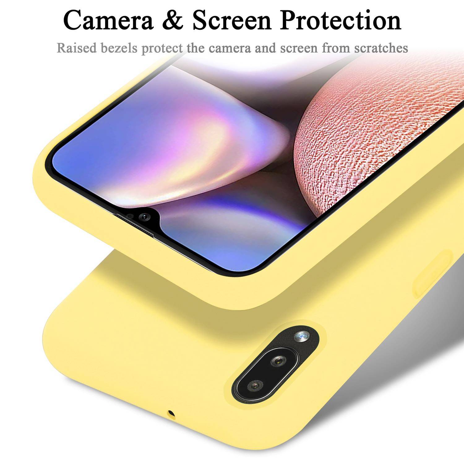 Cadorabo Schutzhülle für Samsung Galaxy A10s / M01s Hülle in Gelb Handyhülle Case Cover TPU Etui