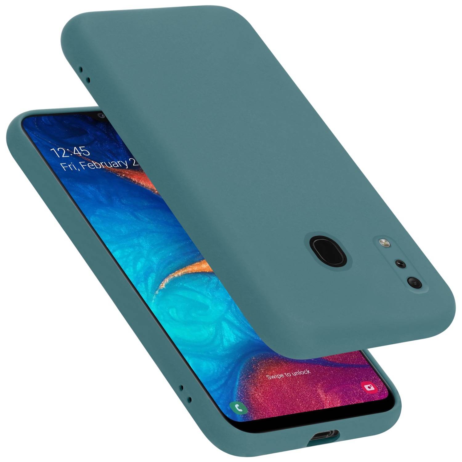 Cadorabo Schutzhülle für Samsung Galaxy A20 / A30 / M10s Hülle in Grün Handyhülle Case Cover TPU Etui