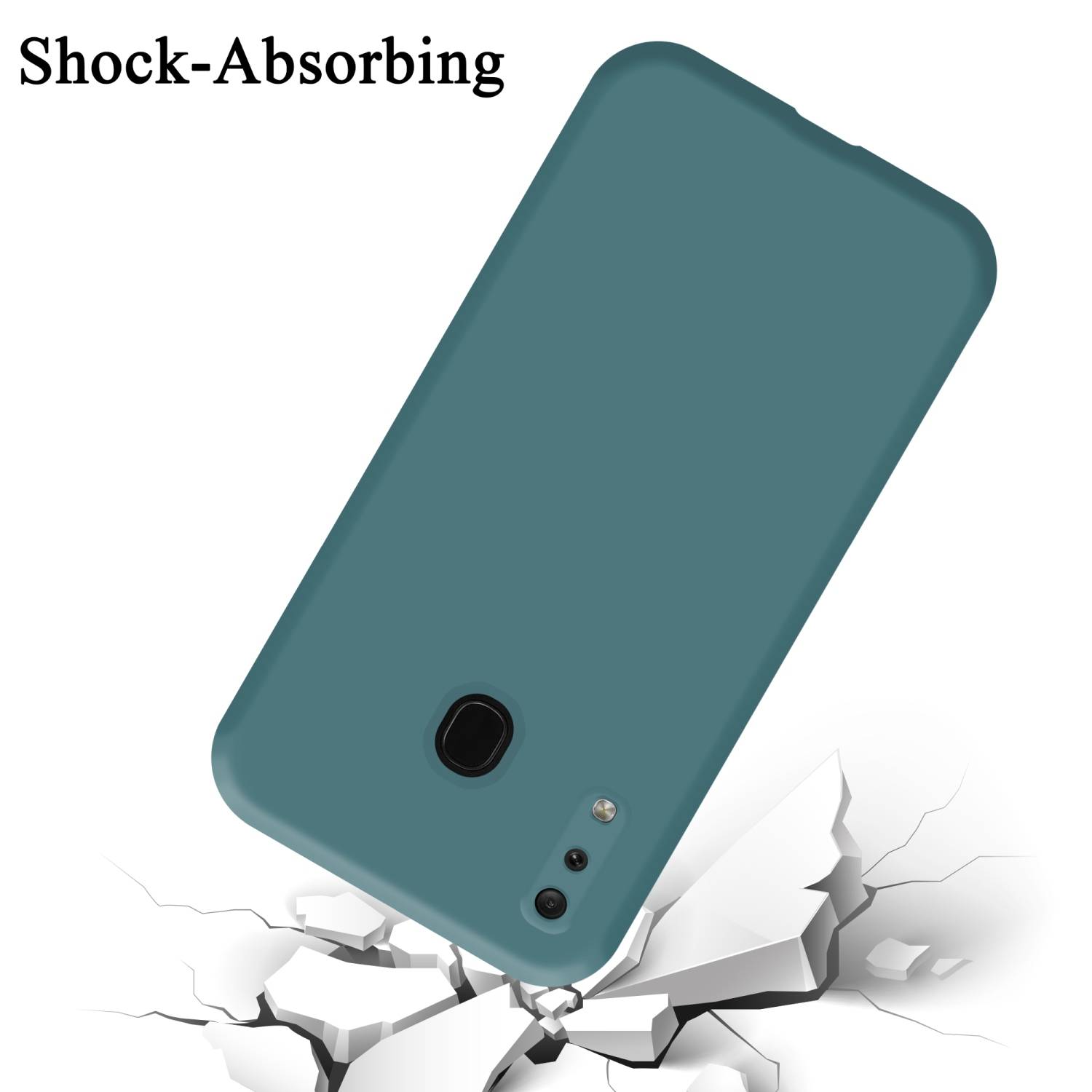 Cadorabo Schutzhülle für Samsung Galaxy A20 / A30 / M10s Hülle in Grün Handyhülle Case Cover TPU Etui