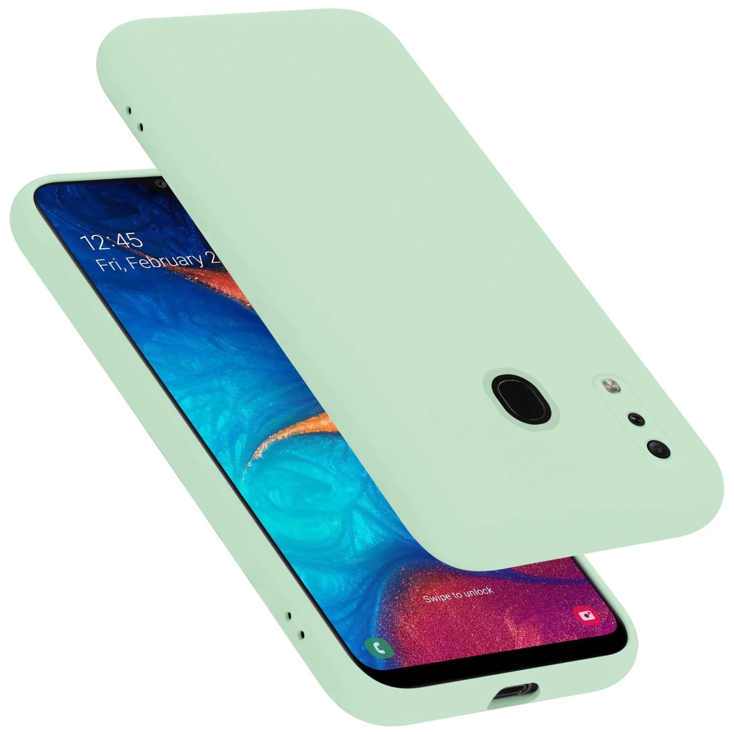 Cadorabo Schutzhülle für Samsung Galaxy A20 / A30 / M10s Hülle in Grün Handyhülle Case Cover TPU Etui
