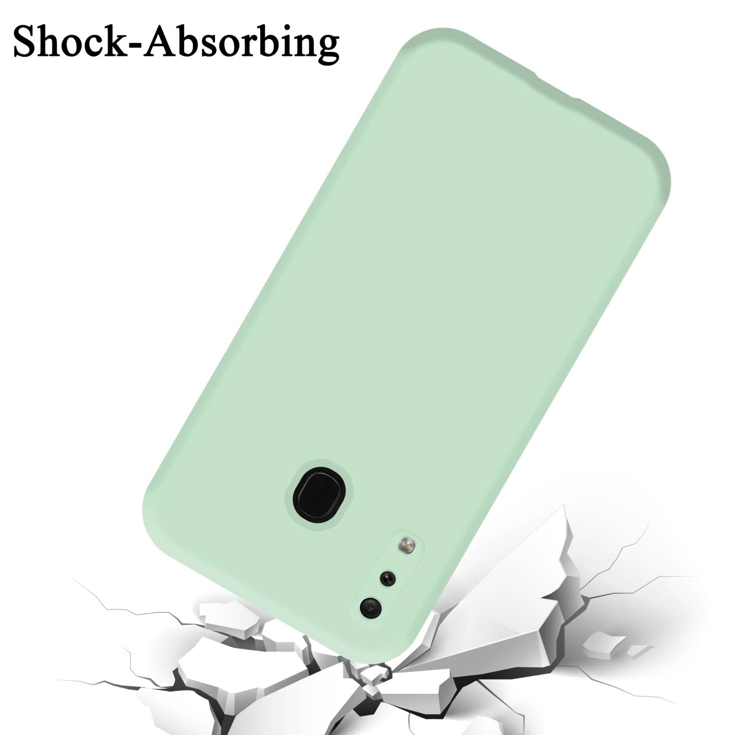 Cadorabo Schutzhülle für Samsung Galaxy A20 / A30 / M10s Hülle in Grün Handyhülle Case Cover TPU Etui