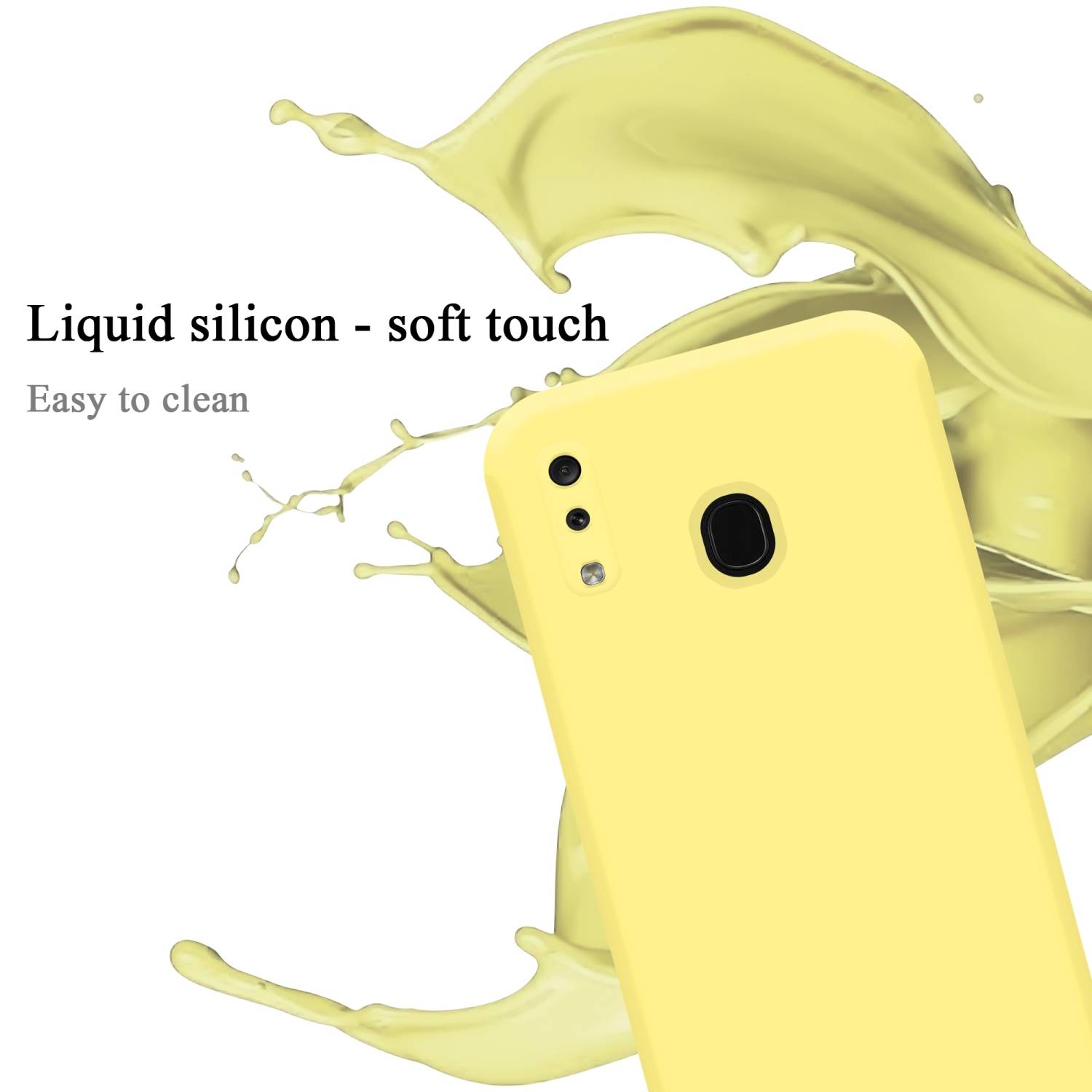 Cadorabo Schutzhülle für Samsung Galaxy A20 / A30 / M10s Hülle in Gelb Handyhülle Case Cover TPU Etui