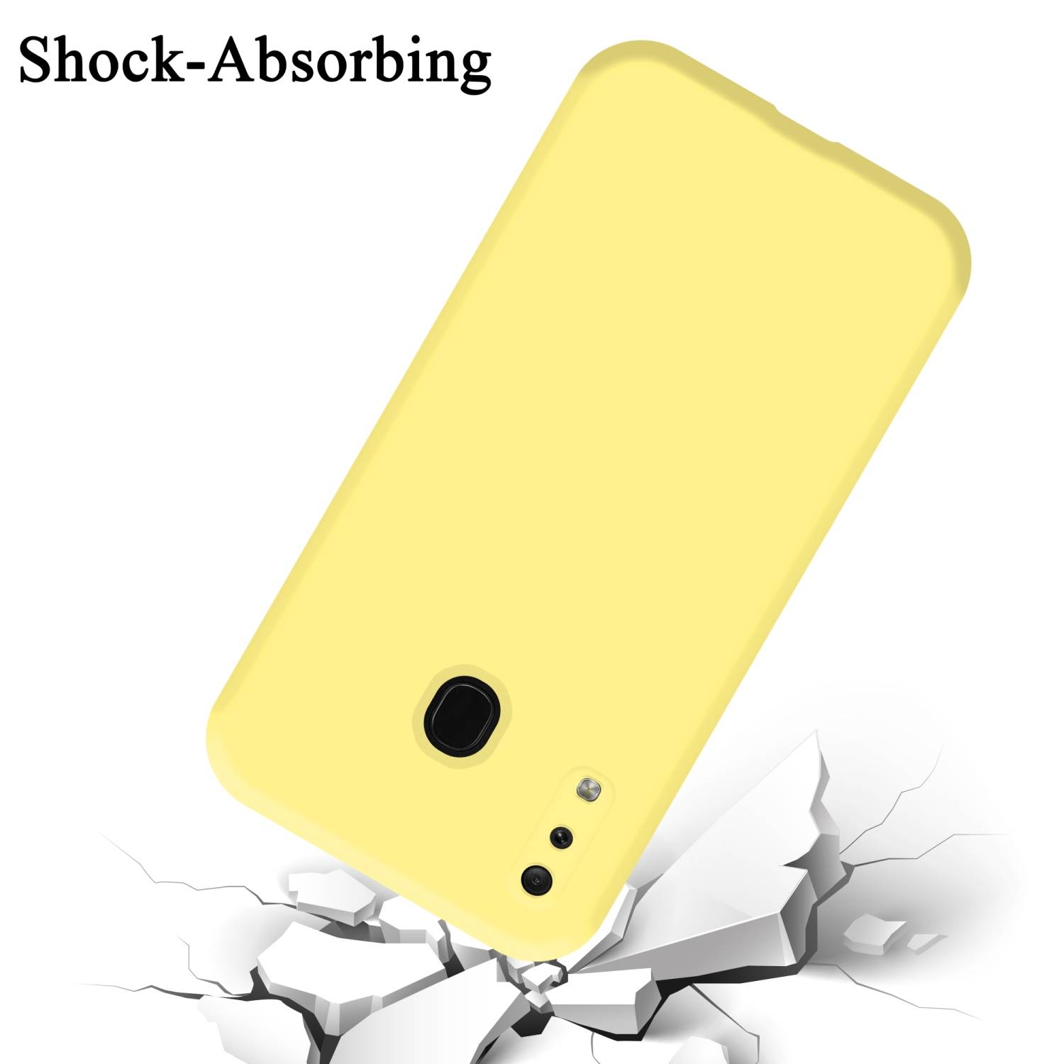 Cadorabo Schutzhülle für Samsung Galaxy A20 / A30 / M10s Hülle in Gelb Handyhülle Case Cover TPU Etui